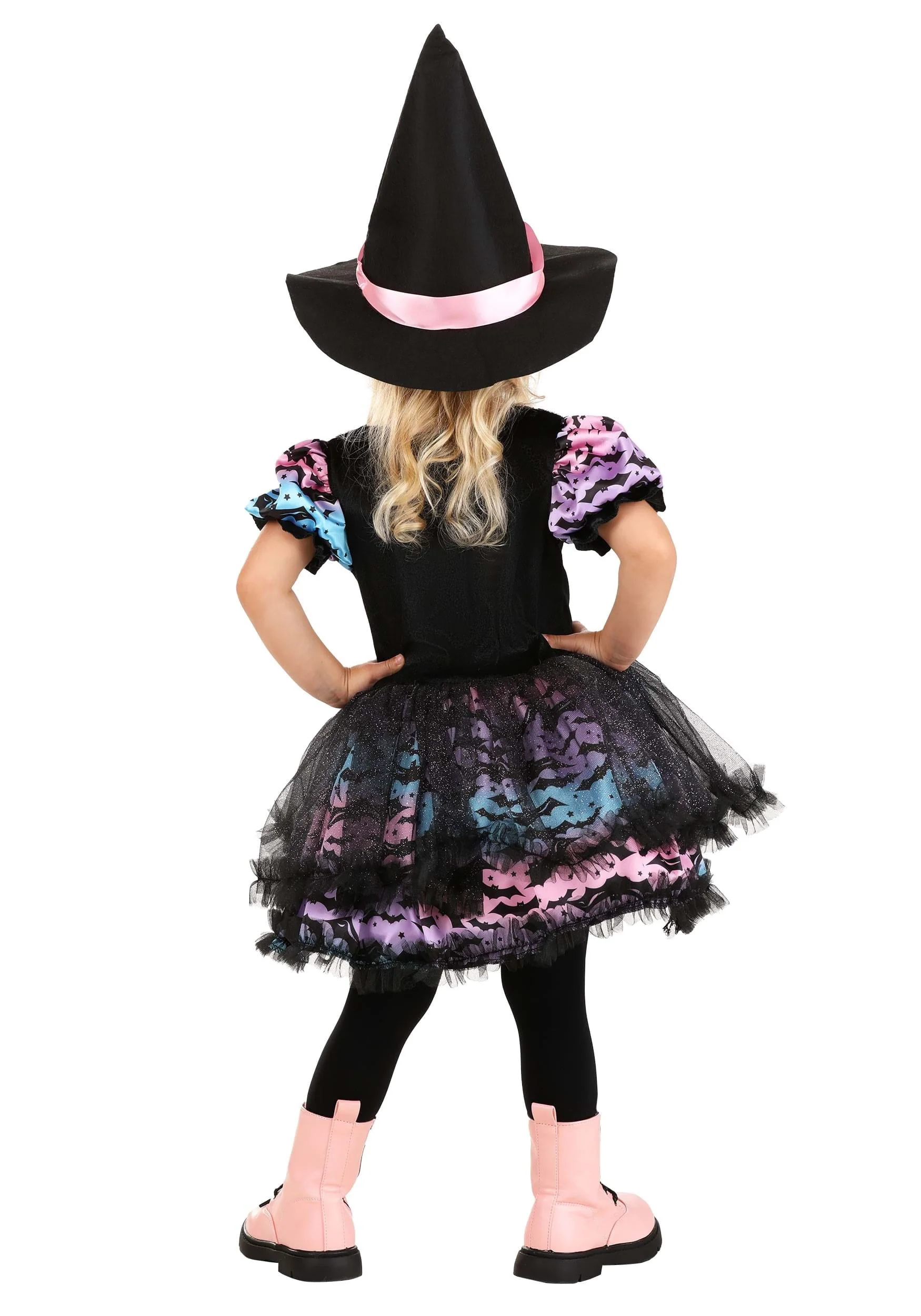 Girl's Pastel Tutu Toddler Witch Costume - Image 5 Girl's Pastel Tutu Toddler Witch Costume - Image 5