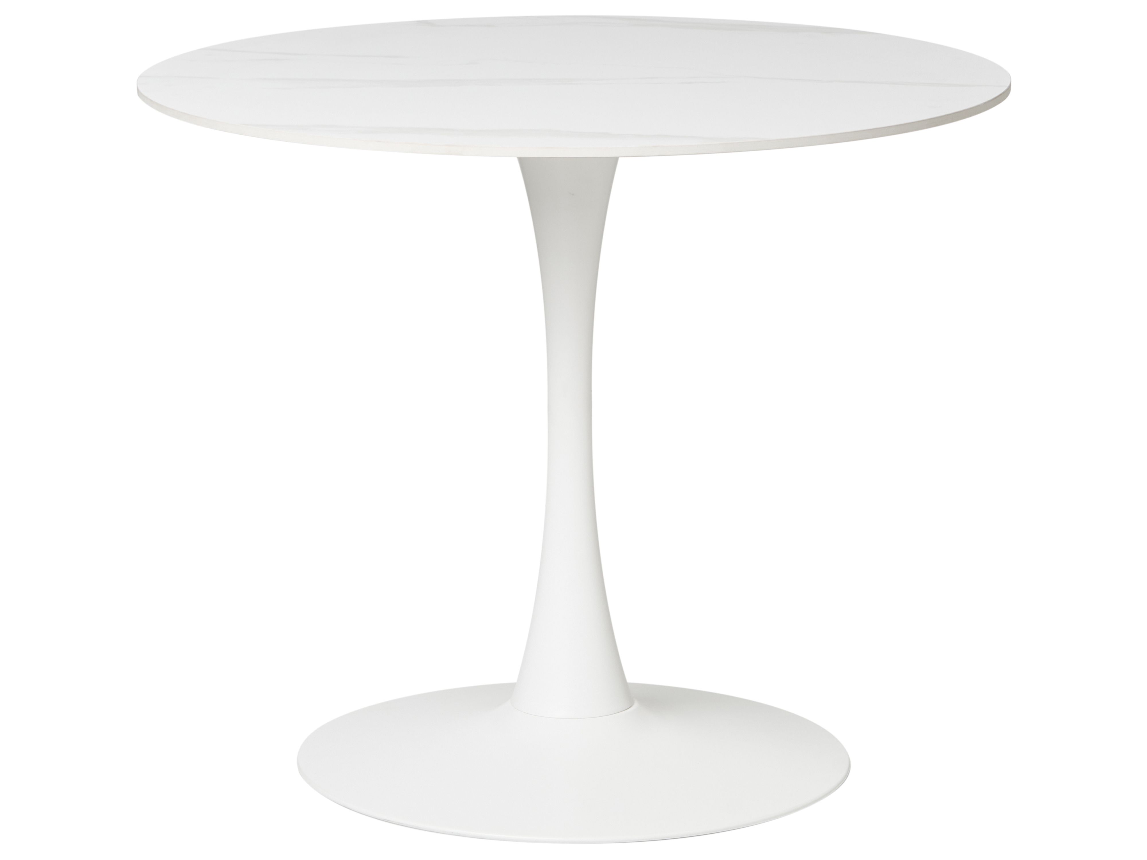 Dining Table BOCA White Marble 90 cm 90 cm Ceramic