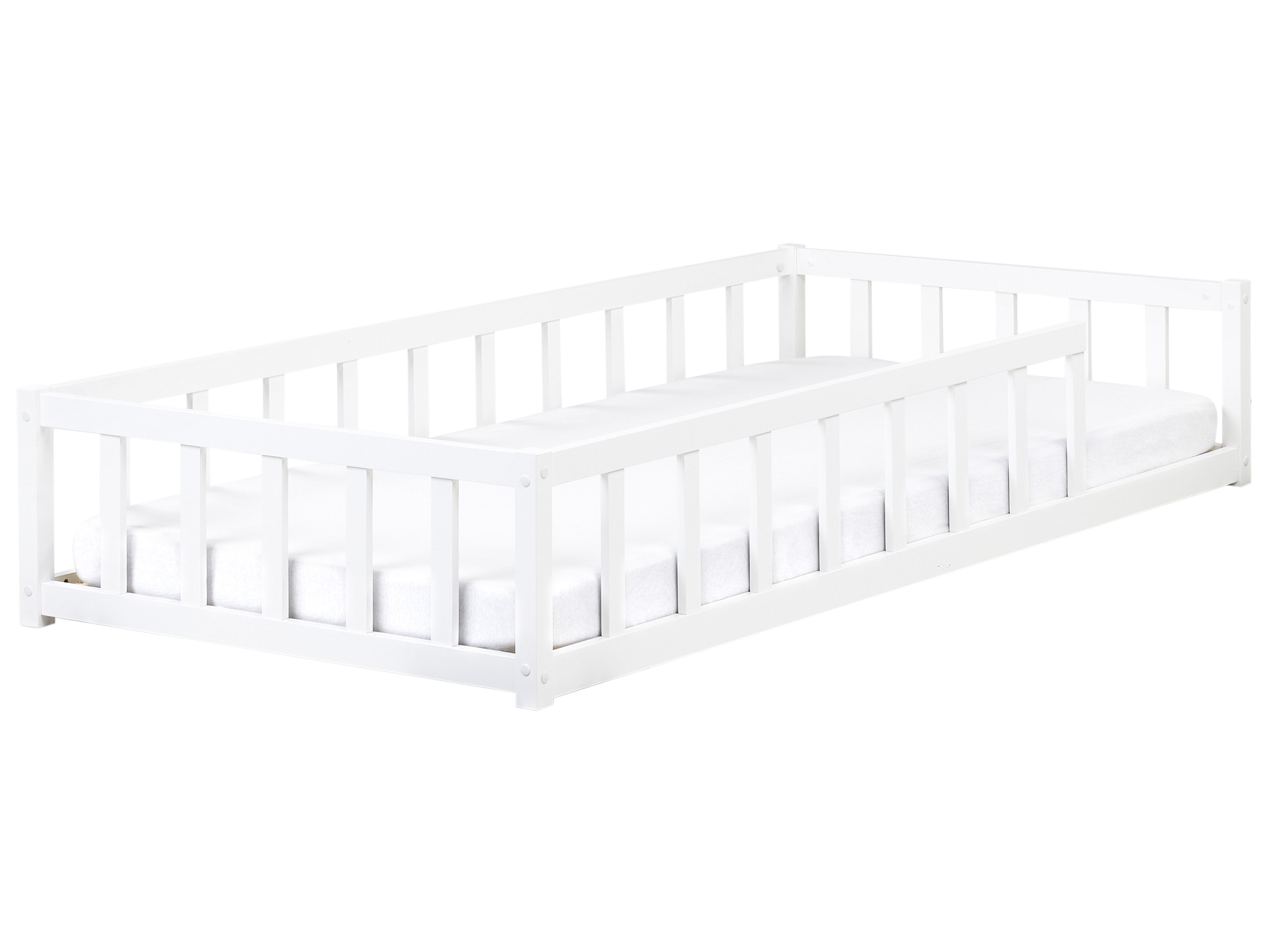 Kids Bed Pine Wood MEYMAC 90 x 200 cm (EU Single) White