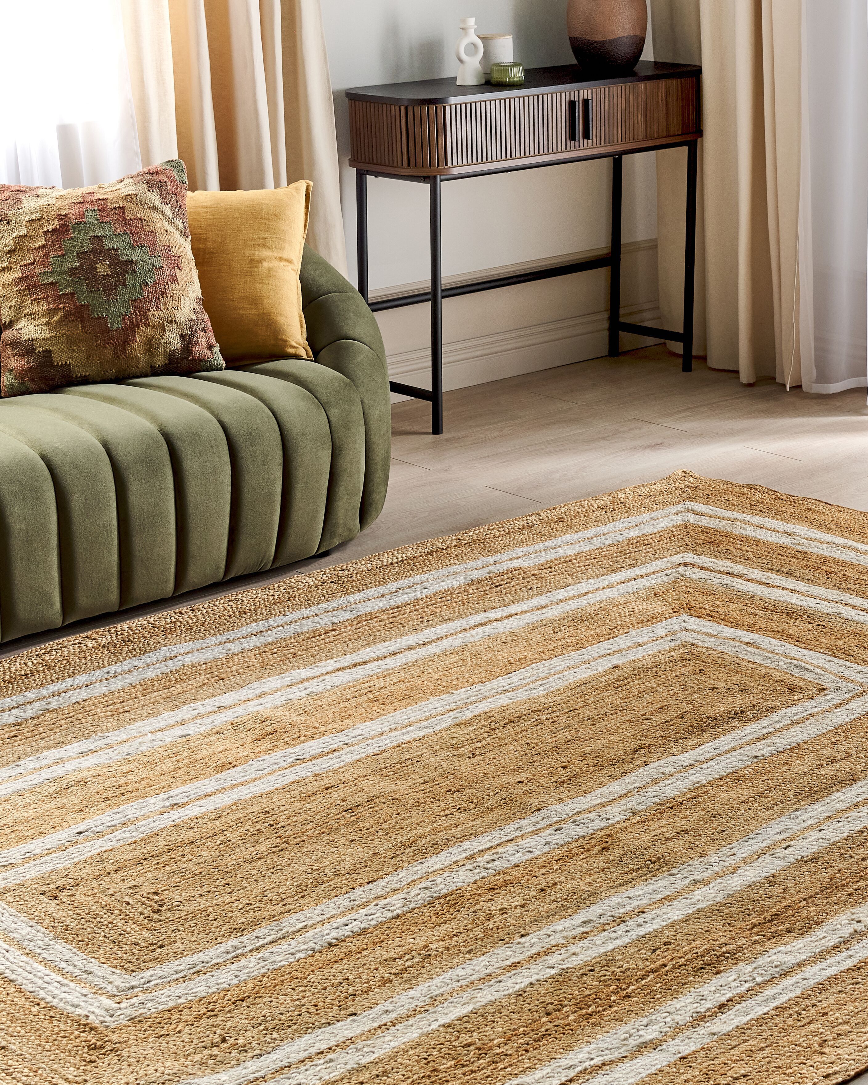 Rug ELMALI Beige 200 x 300 cm Jute