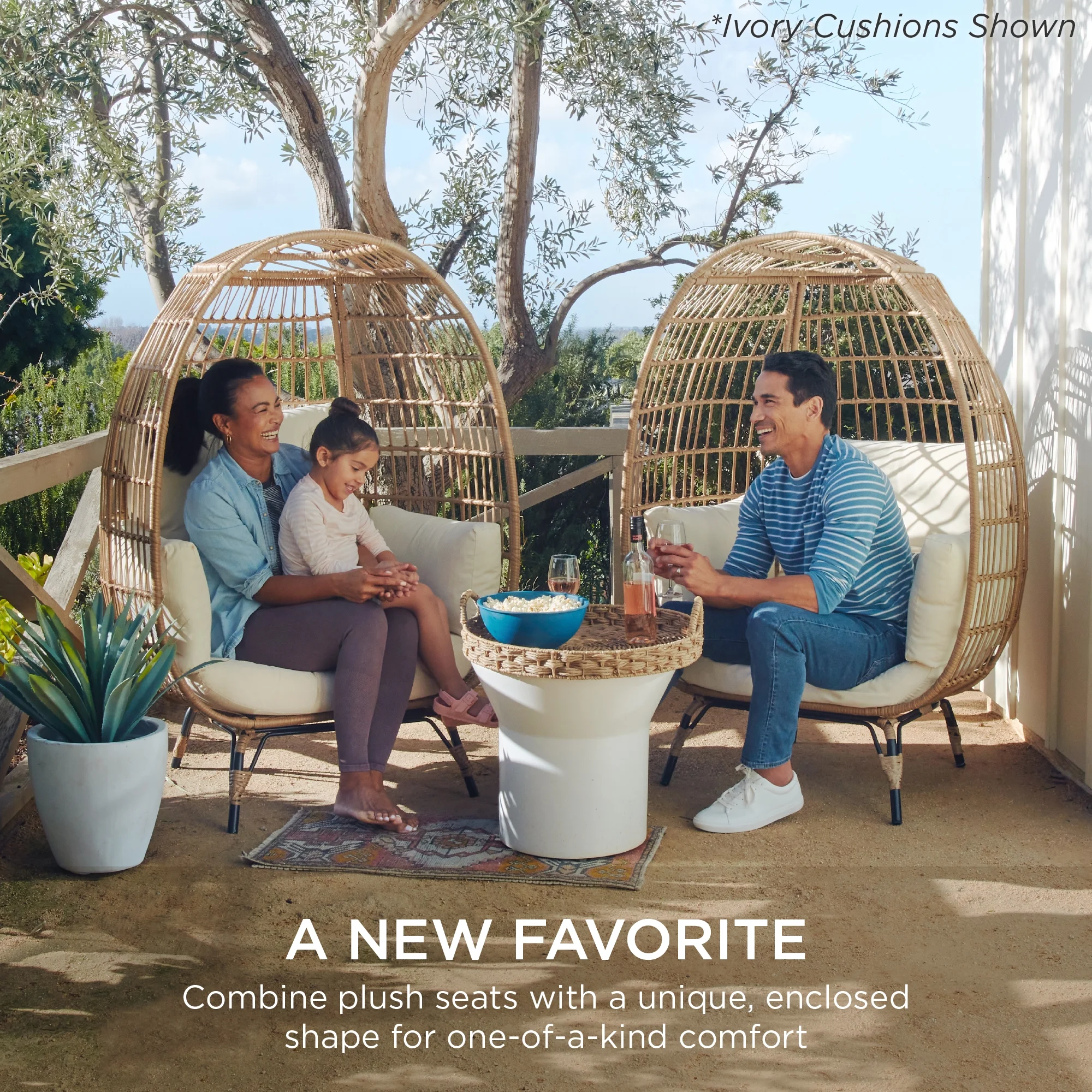 Best Choice Products Wicker Egg Chair Oversized Indoor Outdoor Patio Lounger w/ Steel Frame, 440lb Capacity - Black - Image 10
