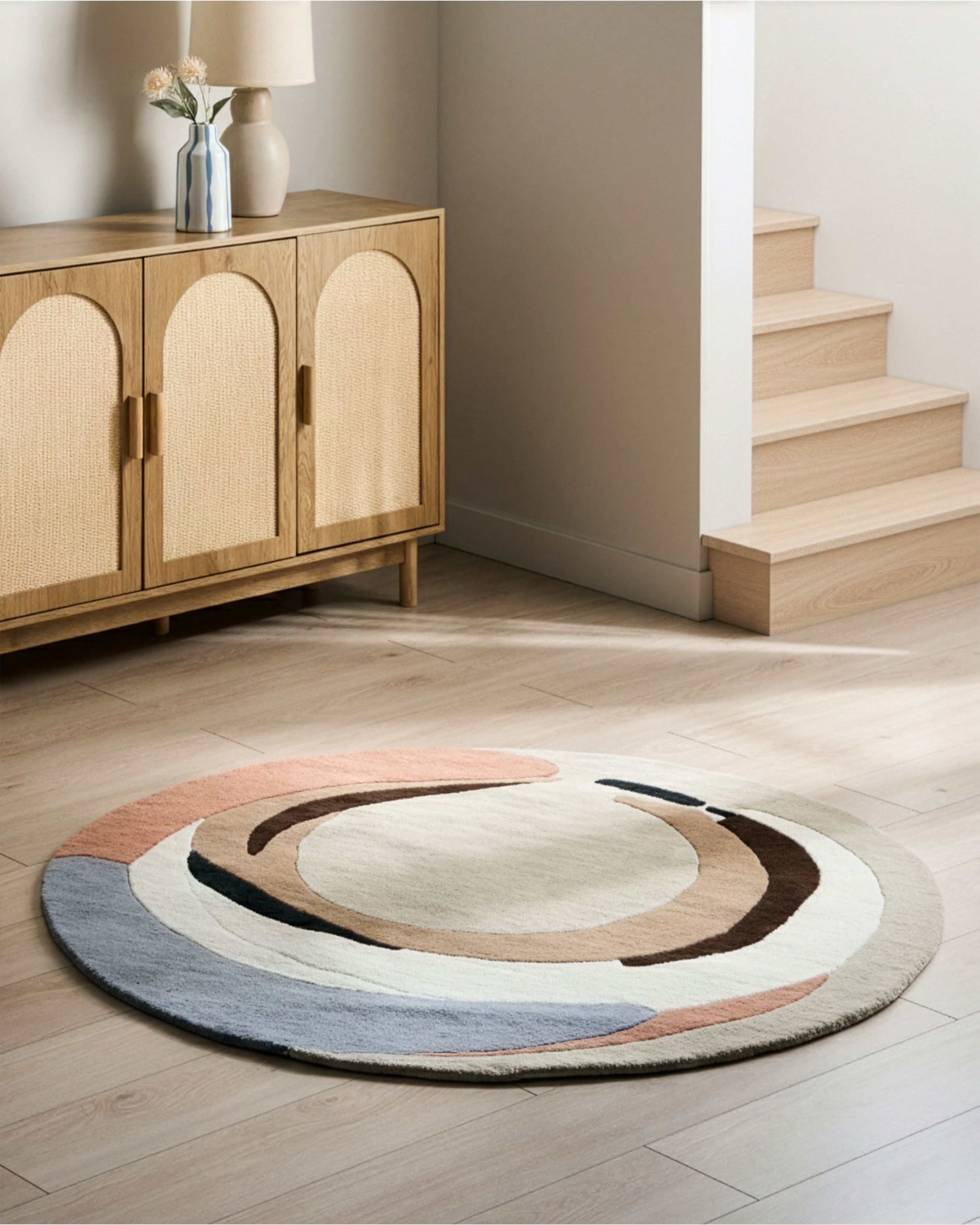Rug SARGODHA Multicolour ø 140 cm Wool