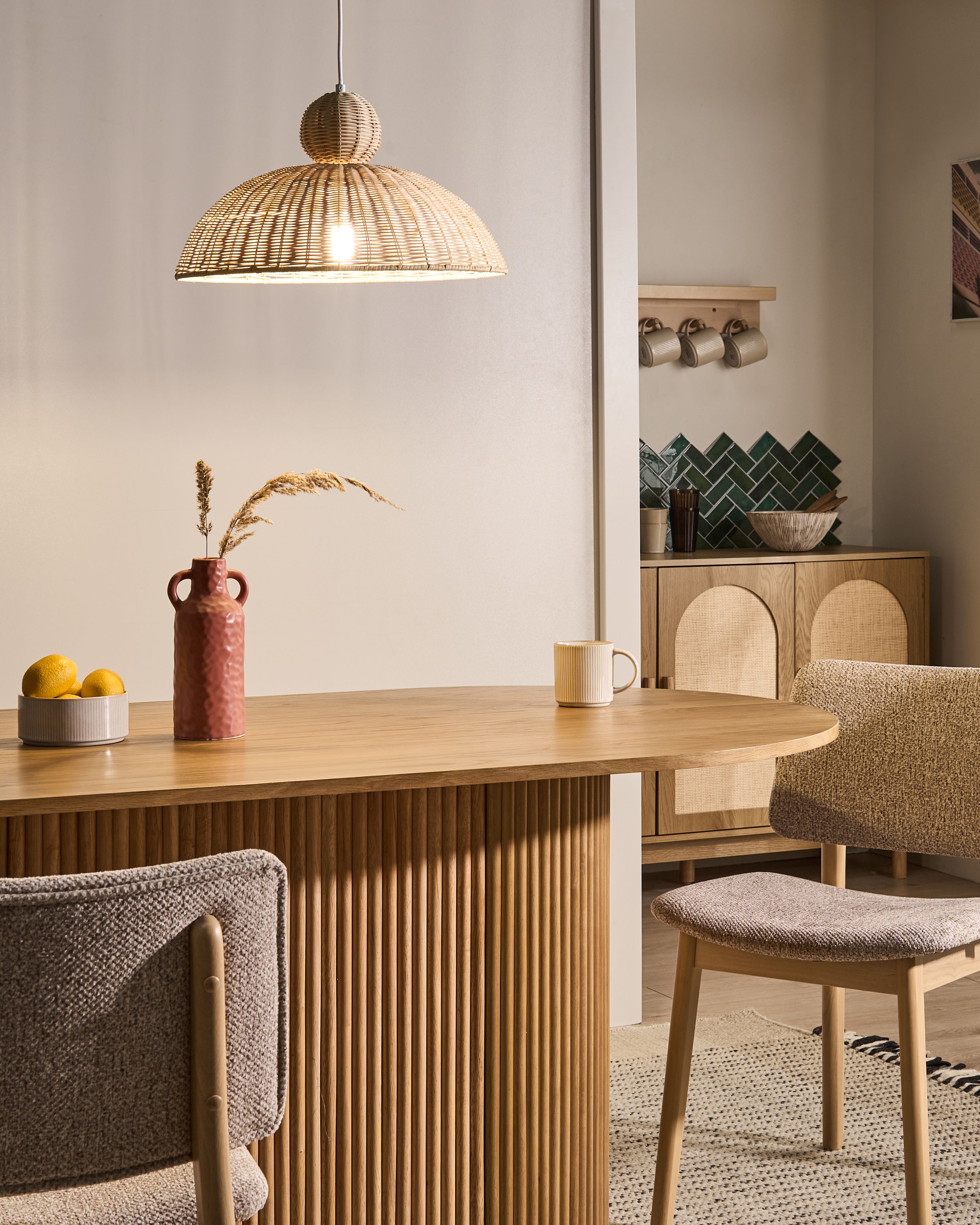 Pendant Lamp SUERTE Rattan Natural