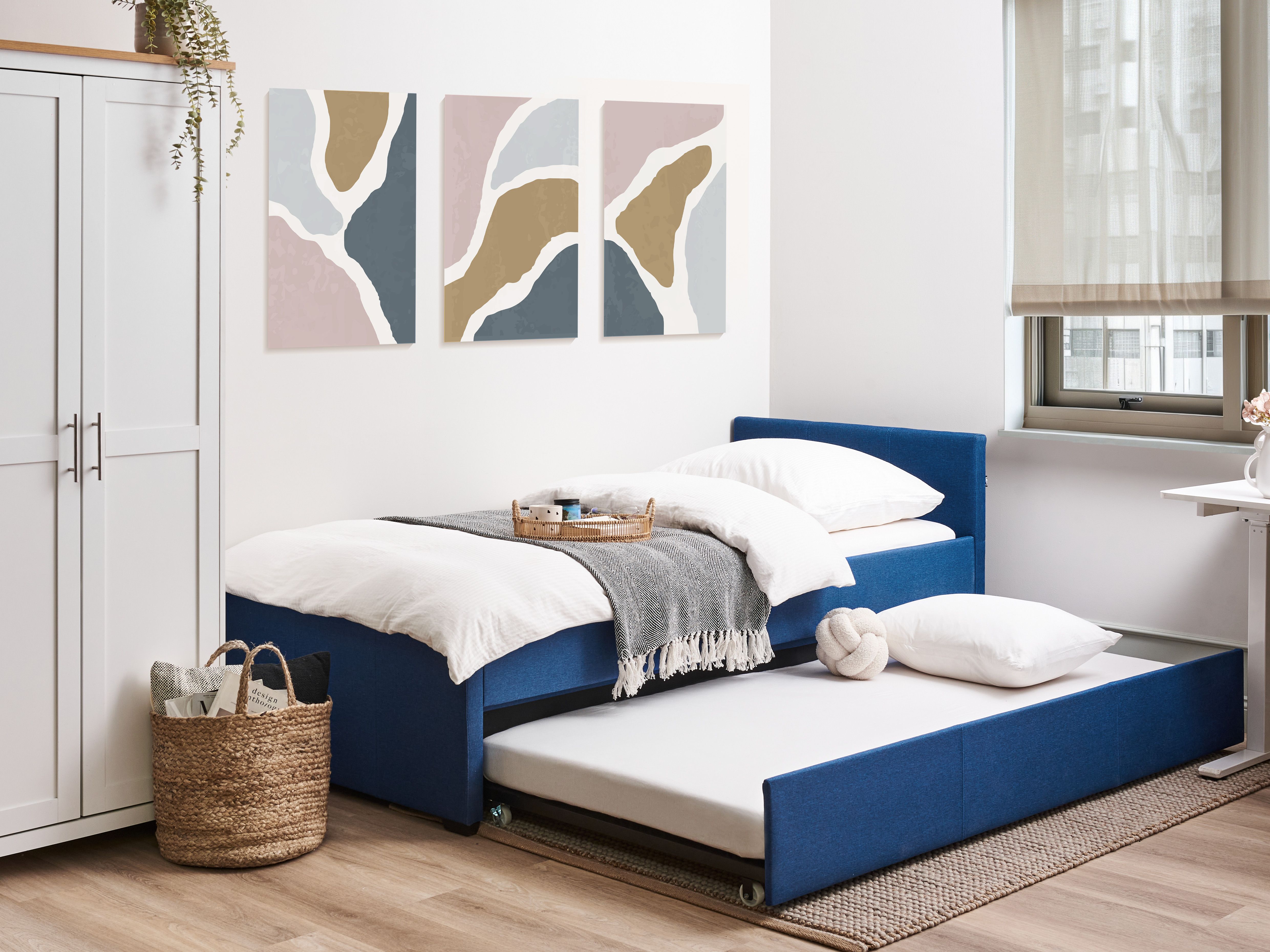 Trundle Bed Fabric MARMANDE 90 x 200 cm (EU Single) Navy Blue