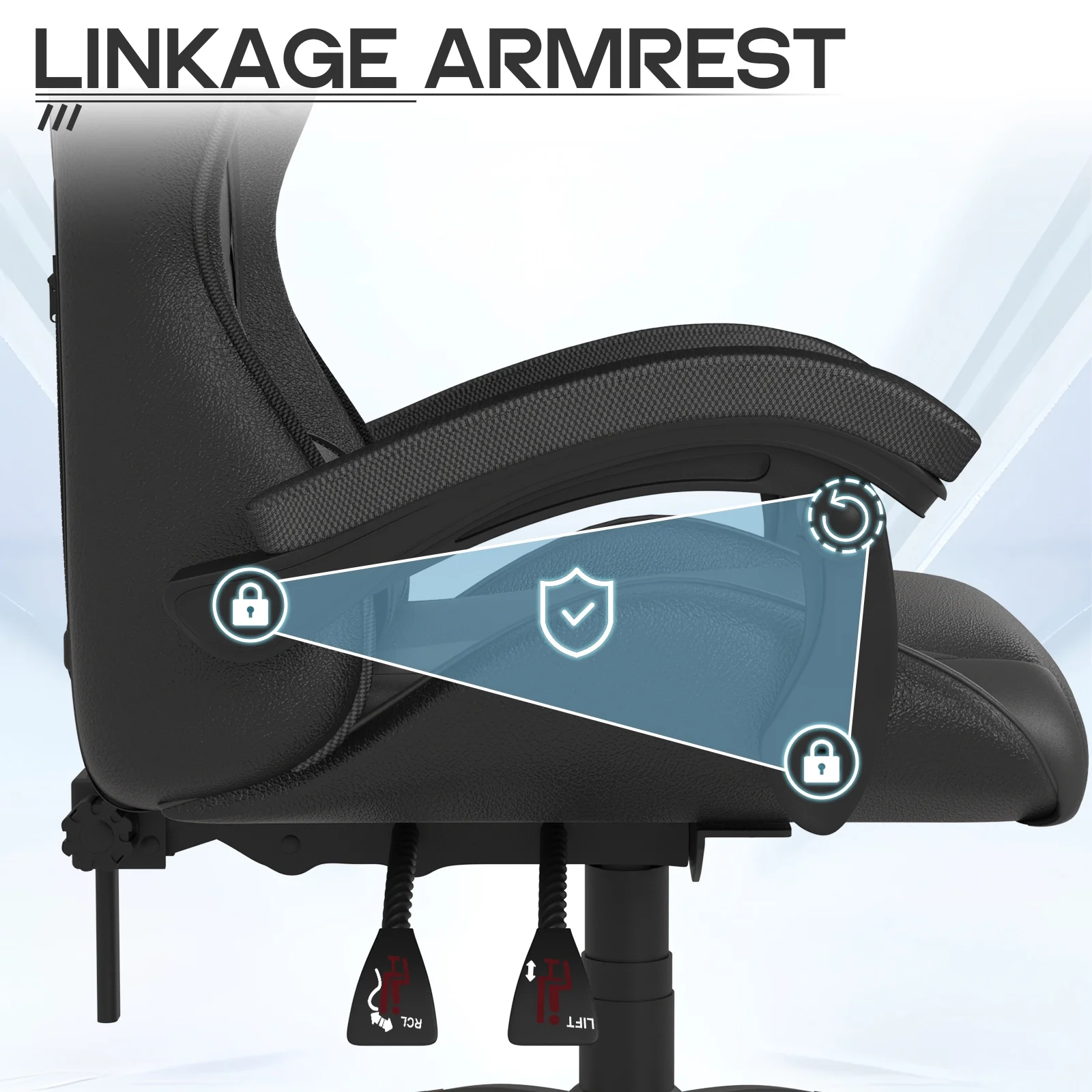 Bigzzia Gaming Chair with Footrest, Gaming Chair for Adult with Headrest and Lumbar Support,Red - Image 53