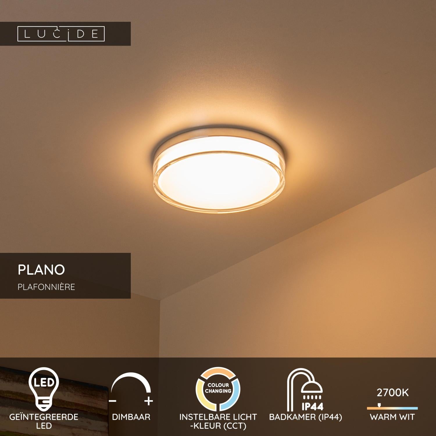 Lucide PLANO Plafonnière - Opaal