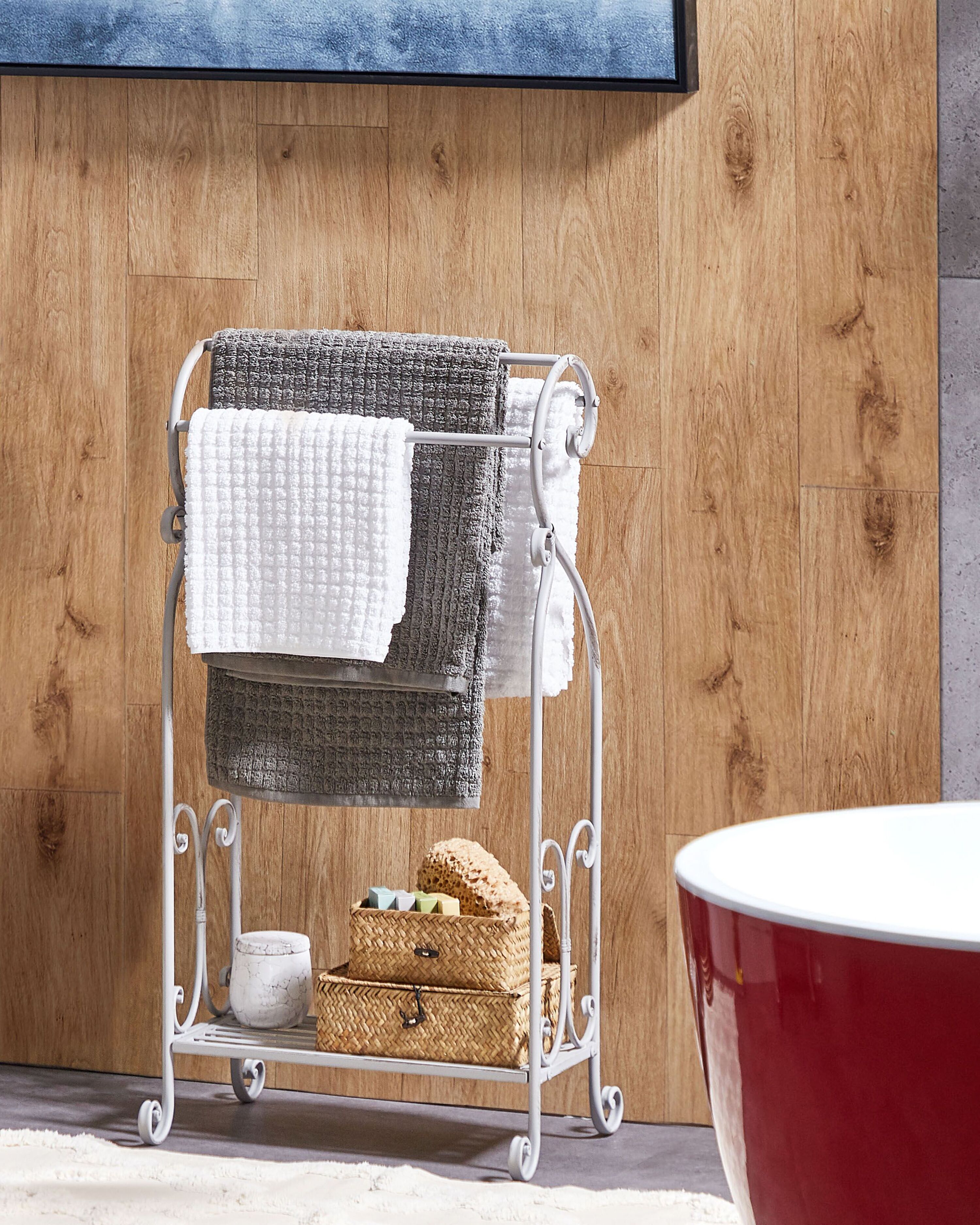 Towel Stand LINARES Metal Grey