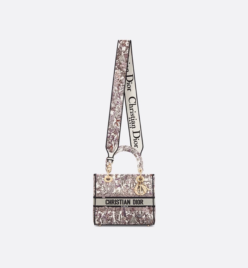 Christian Dior Medium Lady D-Lite Bag White For Women 9.5in/24cm M0565OEBU_M20E1:1High-quality replica