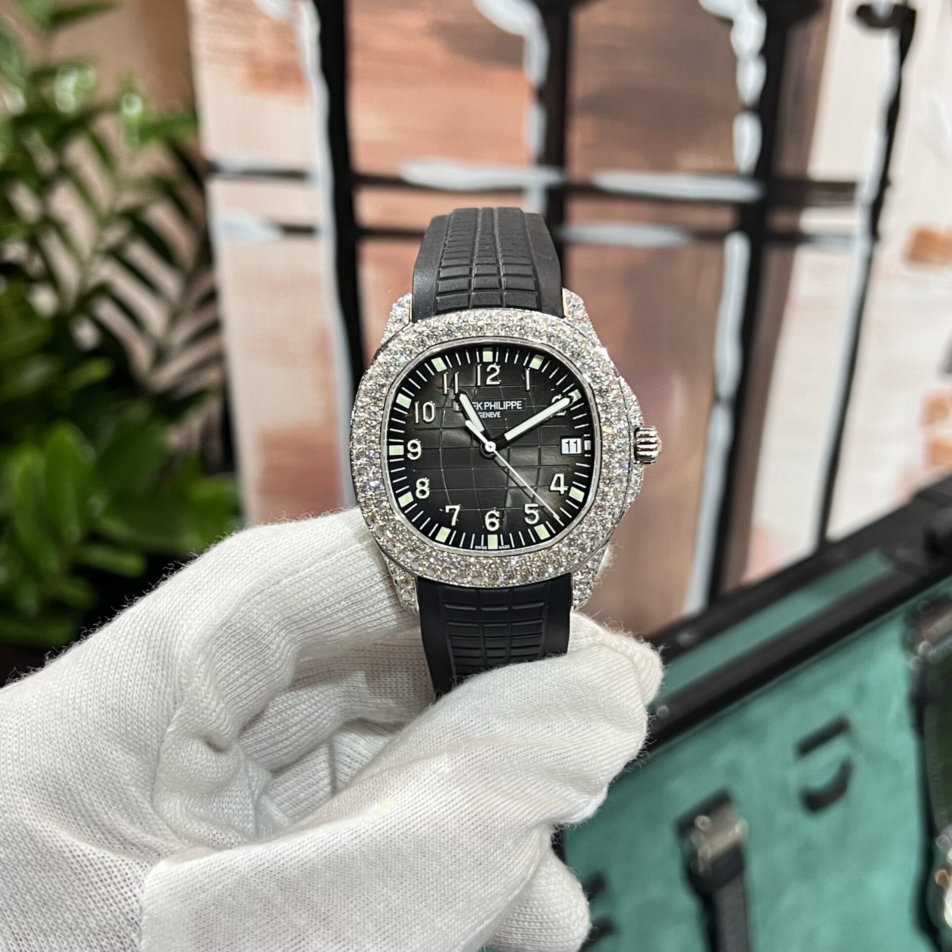 Patek Philippe Aquanaut 5167 With Diamond Natural Rubber Strap 40mm - Top club