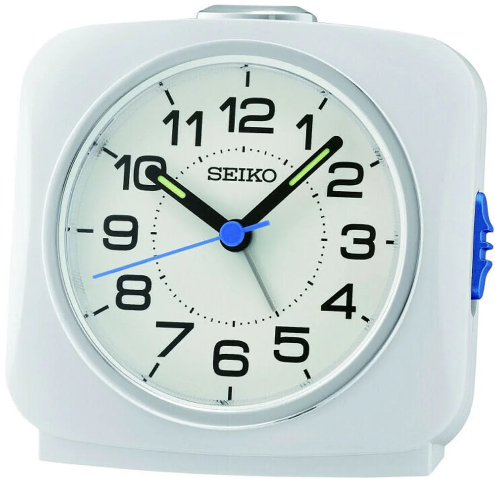 Seiko Analoger Alarm Clock 9.4x9.5x6.6cm Plastic • Leises Uhrwerk • Alarm & Schlummerfunktion