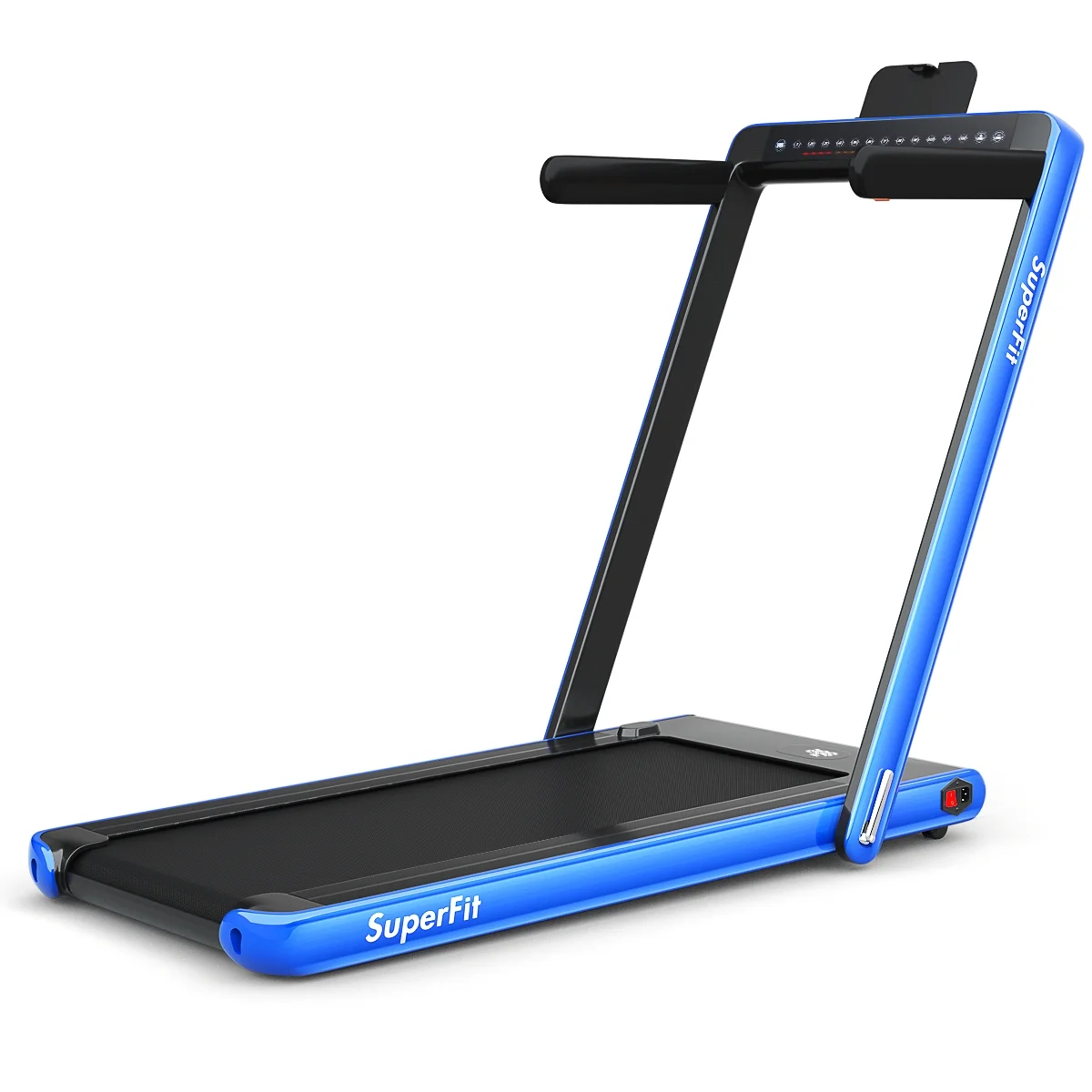 Gymax 2 in 1 Folding Treadmill 2.25HP Running Machine w/ Dual Display APP Control Black - Image 56