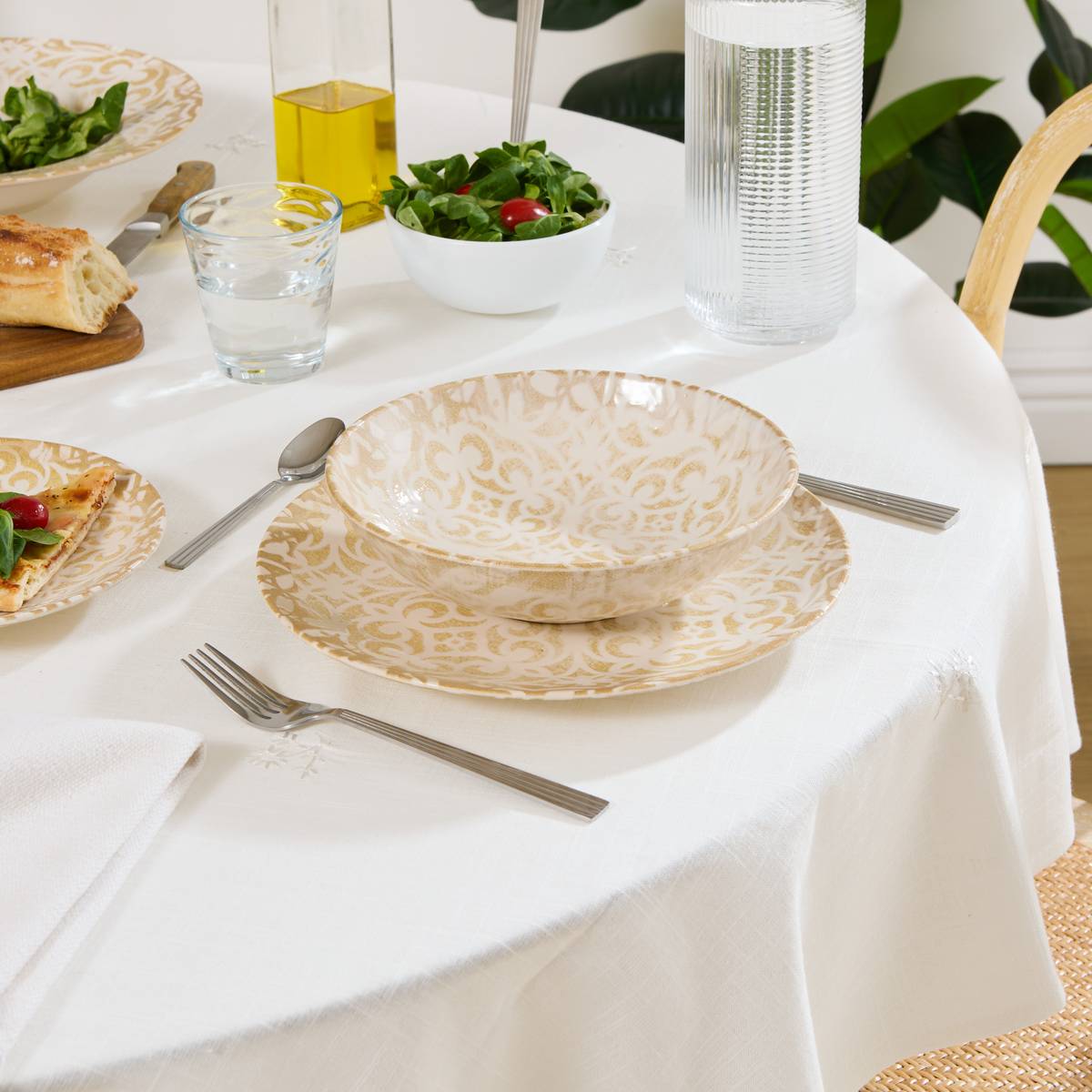 Deep plate "Anna" Stoneware (ceramic), D.20.8 cm