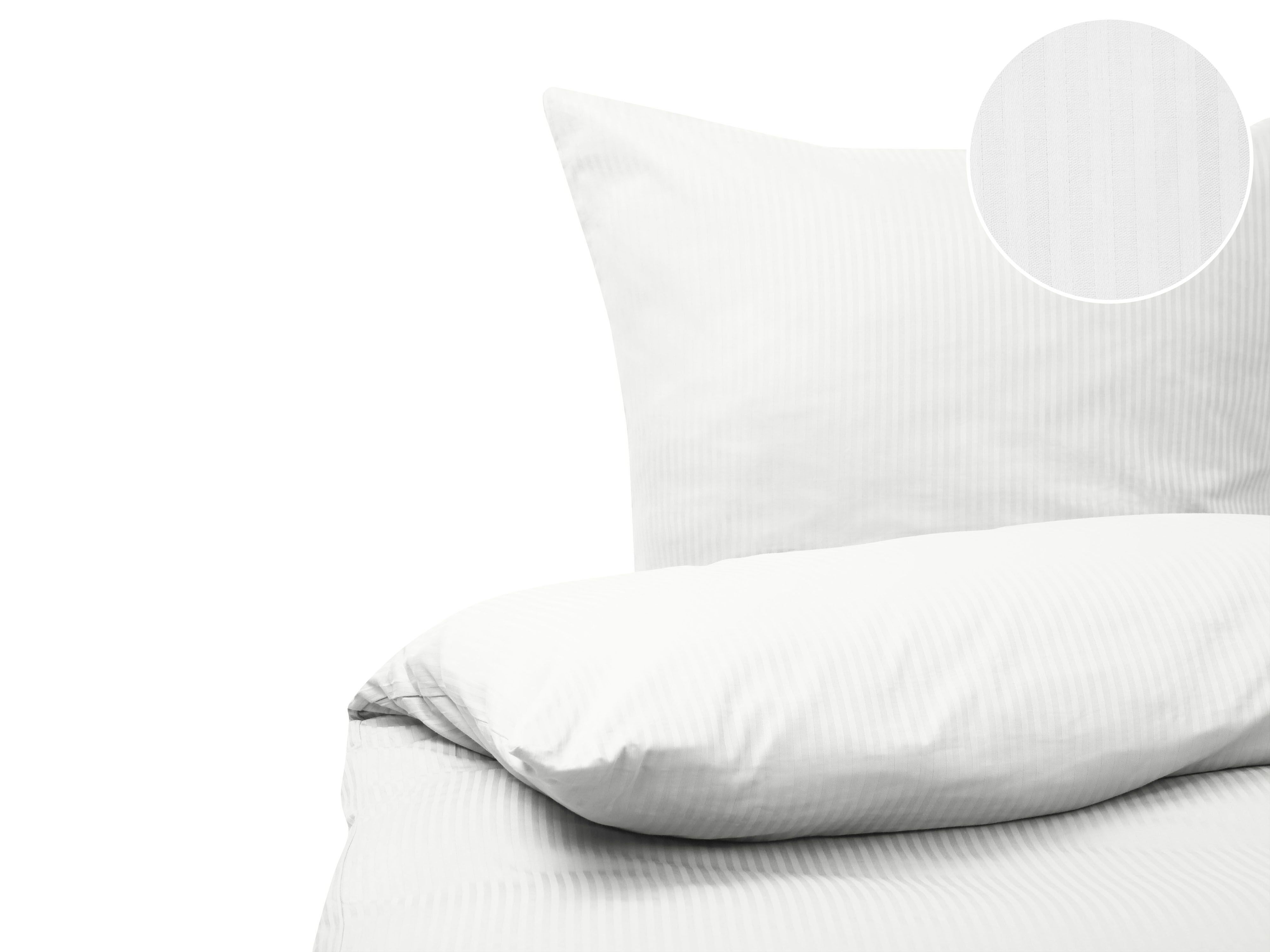 Duvet Cover Set AVONDALE Sateen Cotton 155 x 220 cm White