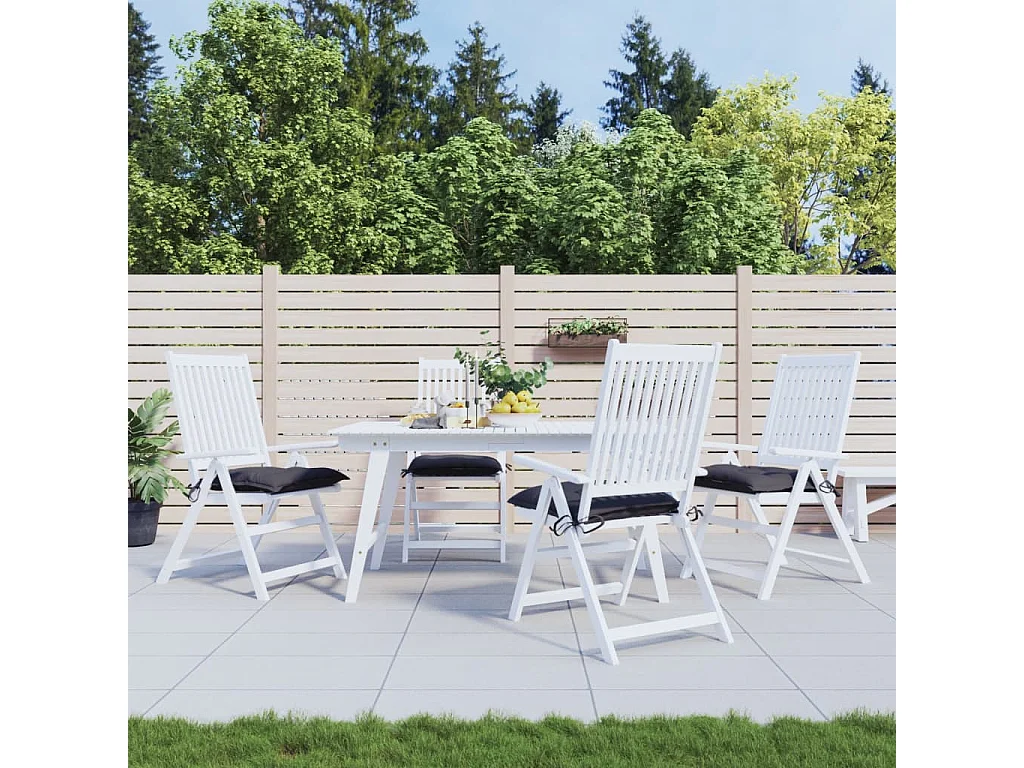 Coussins de chaise lot de 4 anthracite 50x50x7 cm tissu oxford