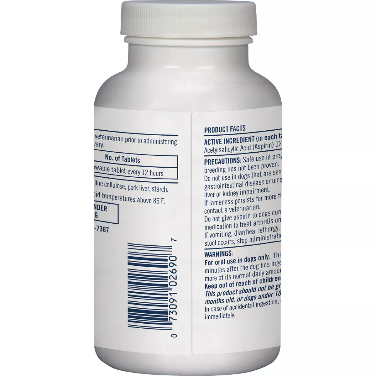 PetArmor 10 to 50 Lb. Canine Aspirin Tablets (75-Pack)
