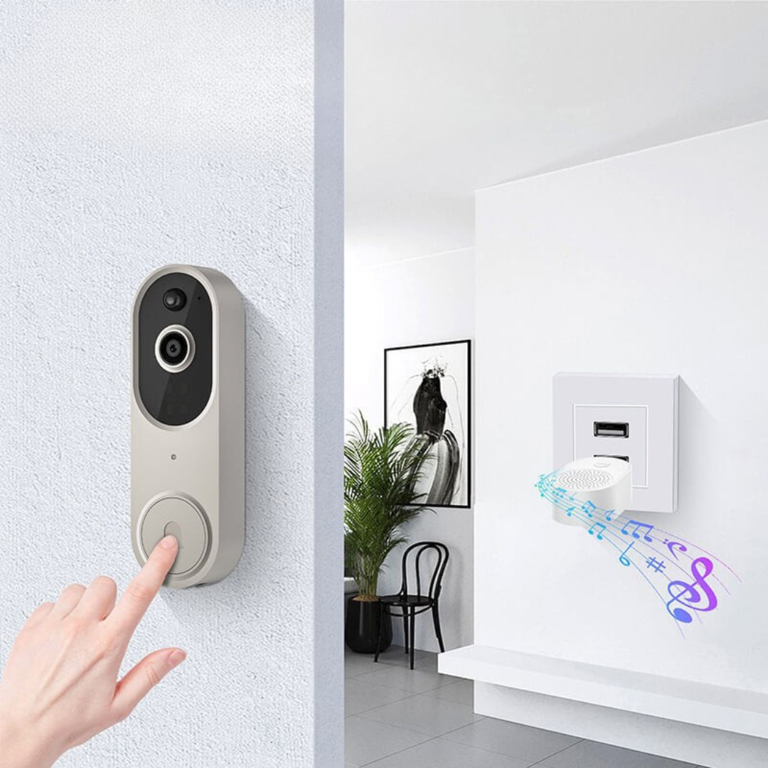 Draadloze Videodeurbel met 1080P AI Menselijke Detectie en Tweerichtingsaudio – Beste Beveiliging voor Uw Huis