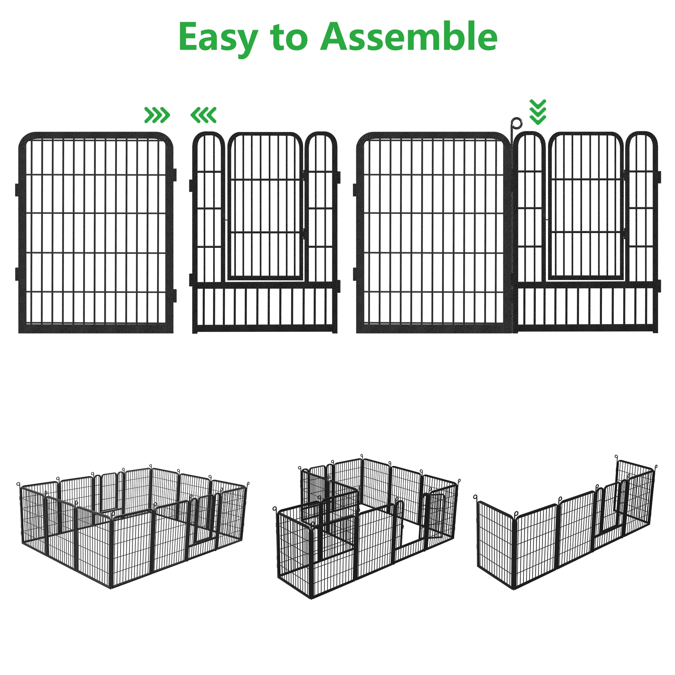 Garden Fence with Gate Fencing No Dig Fence Panels 30ft(L)��32in(H) for Yard Animal Barrier Decorative Garden Fencing for Backyard Patio Garden Fences and Borders for Dogs - Image 8