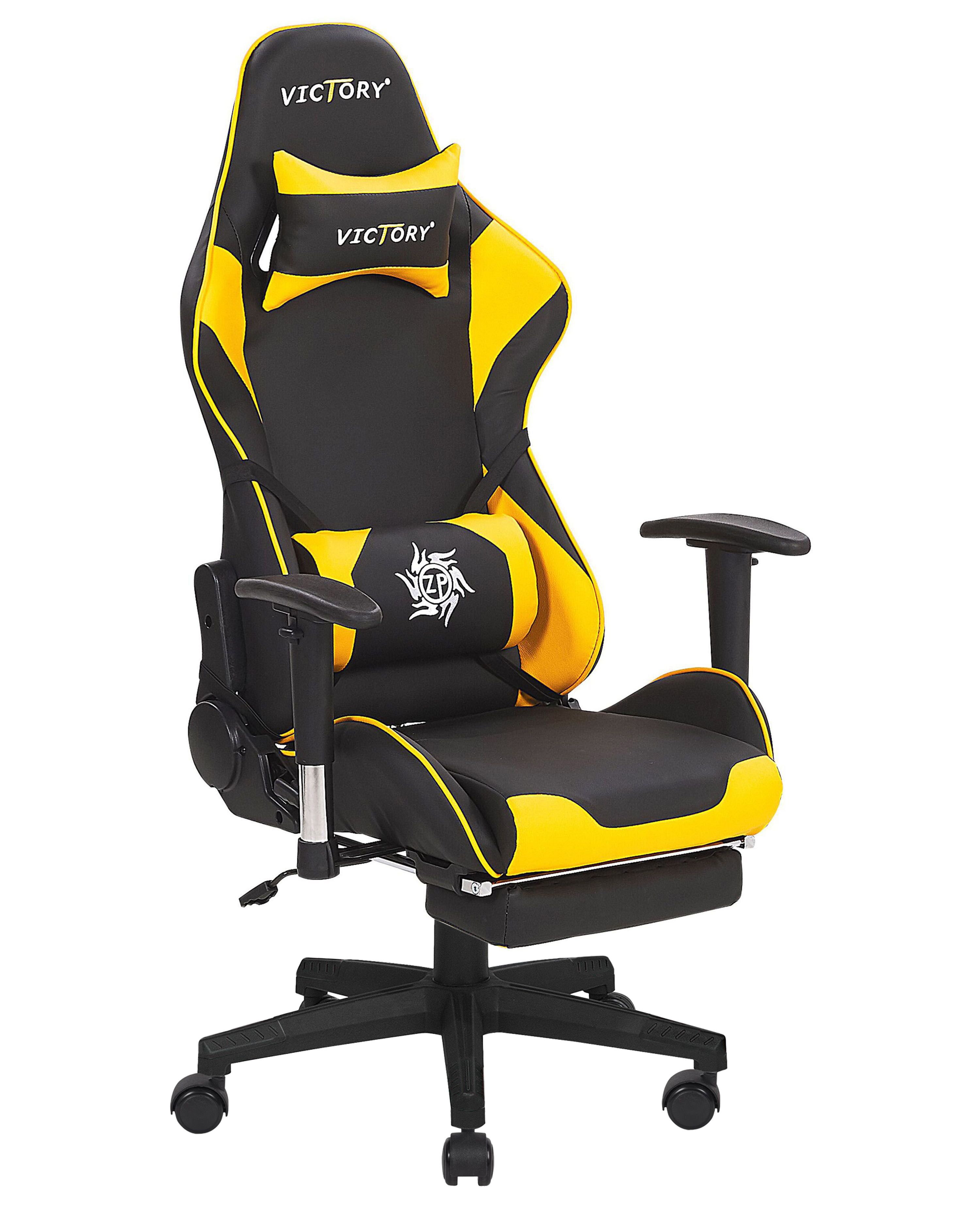 Gaming Chair VICTORY Faux Leather Yellow