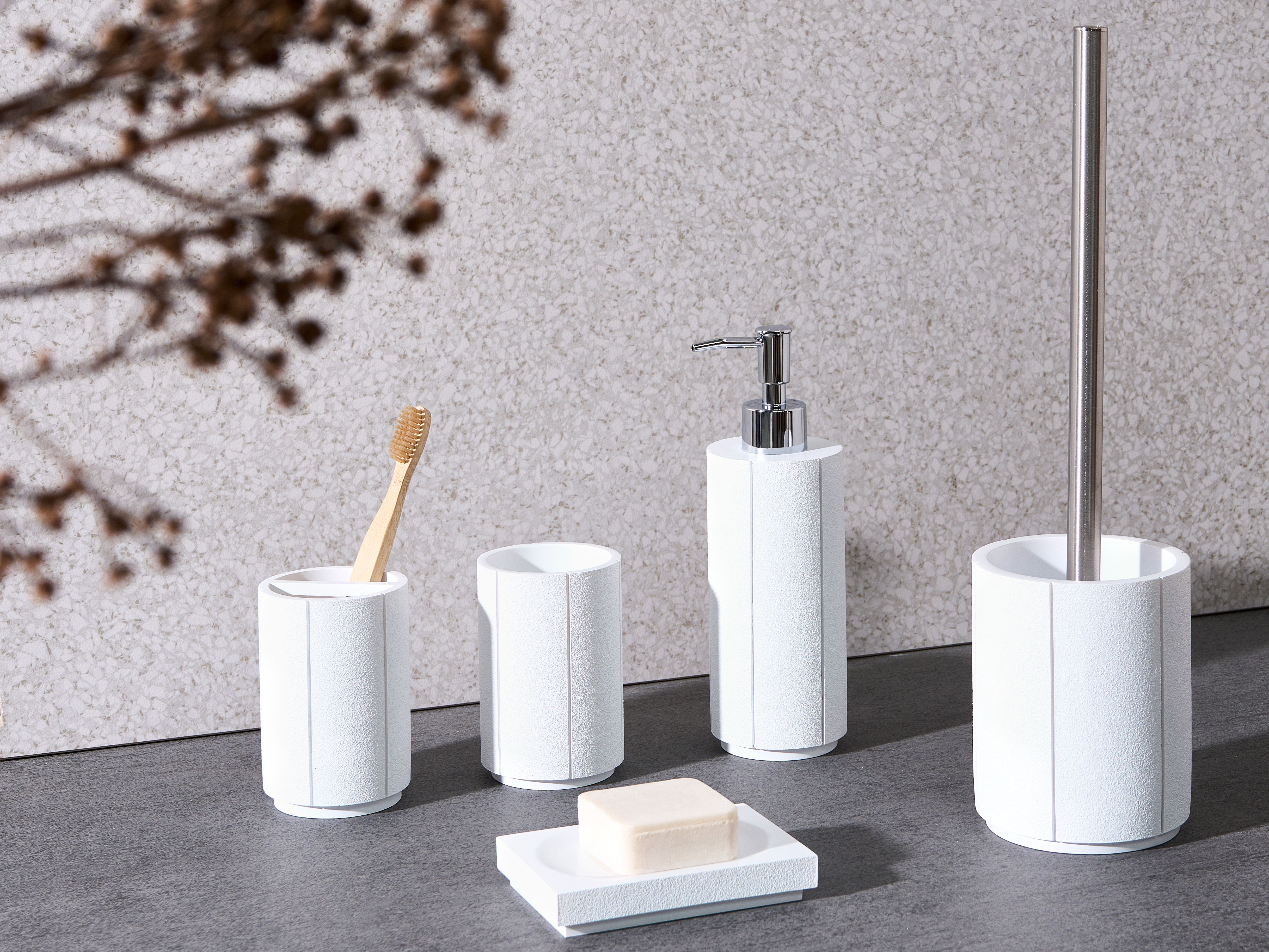 5-Piece Bathroom Accessories Set HUALLAGA White