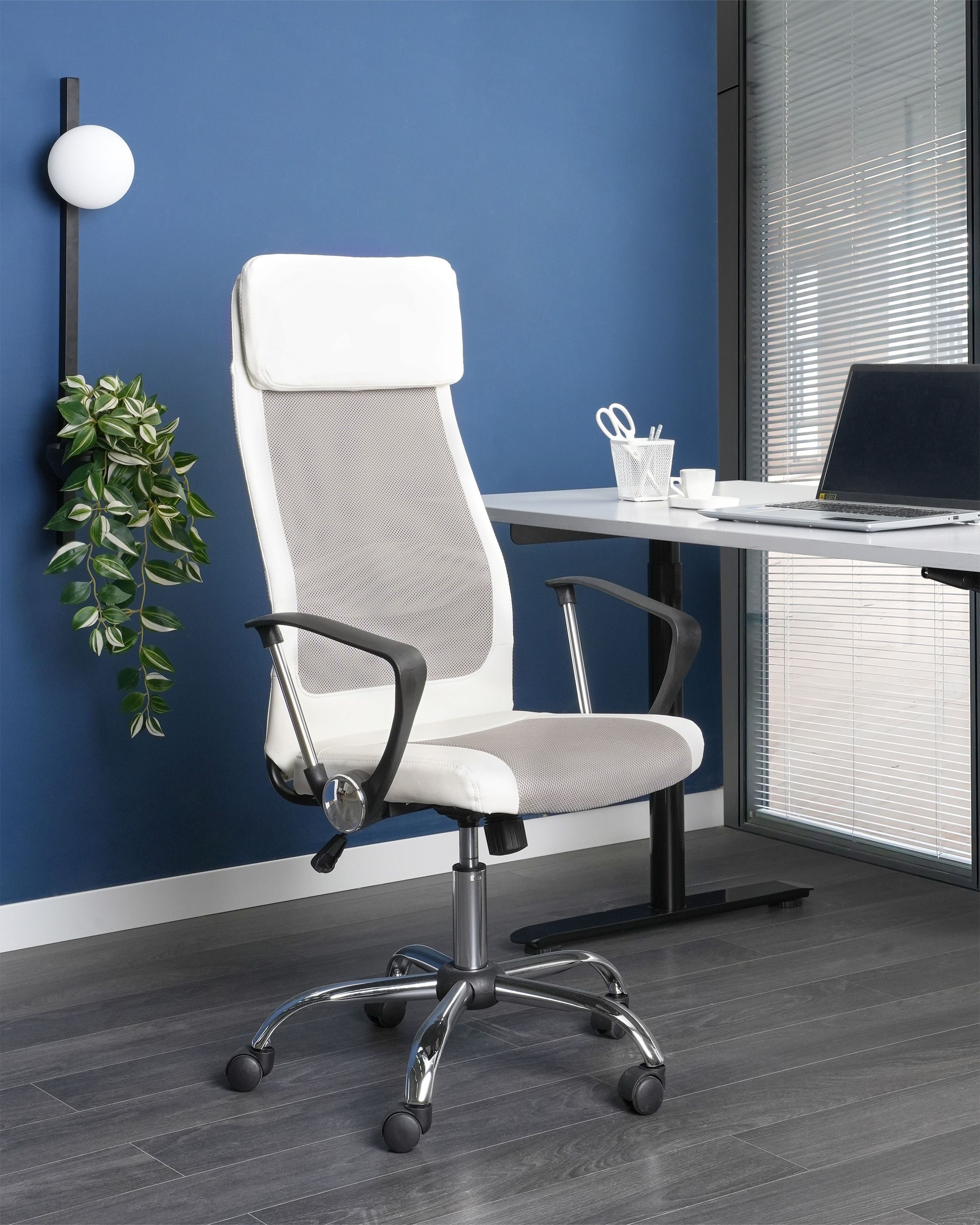 Office Chair PIONEER Faux Leather White