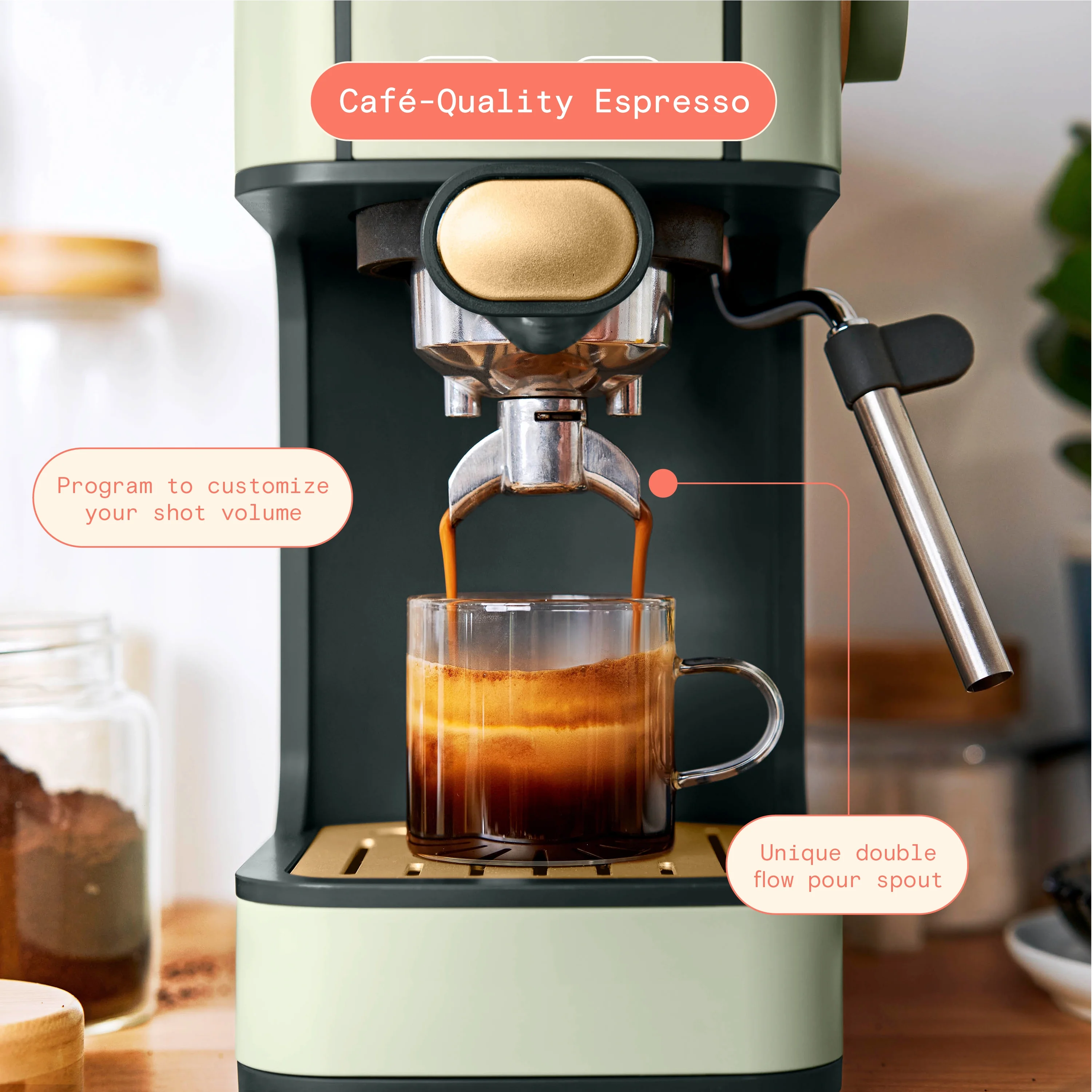 Beautiful Slim Espresso Machine with 20-Bar Pressure, Black Sesame by Drew Barrymore - Image 101