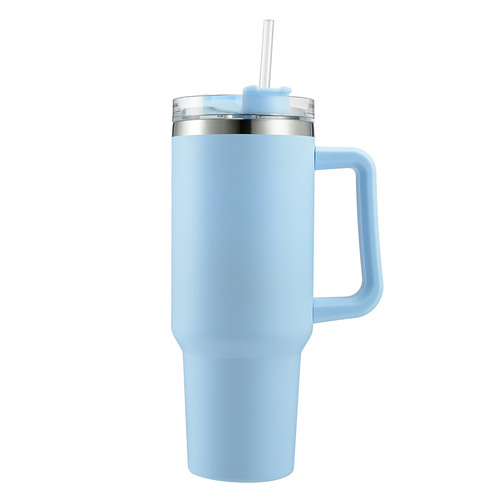 Spot American Vacuum 40oz Large-capacity Handle Beer Mug Car Ice Cup Stainless Steel Thermos Cup 1200ml