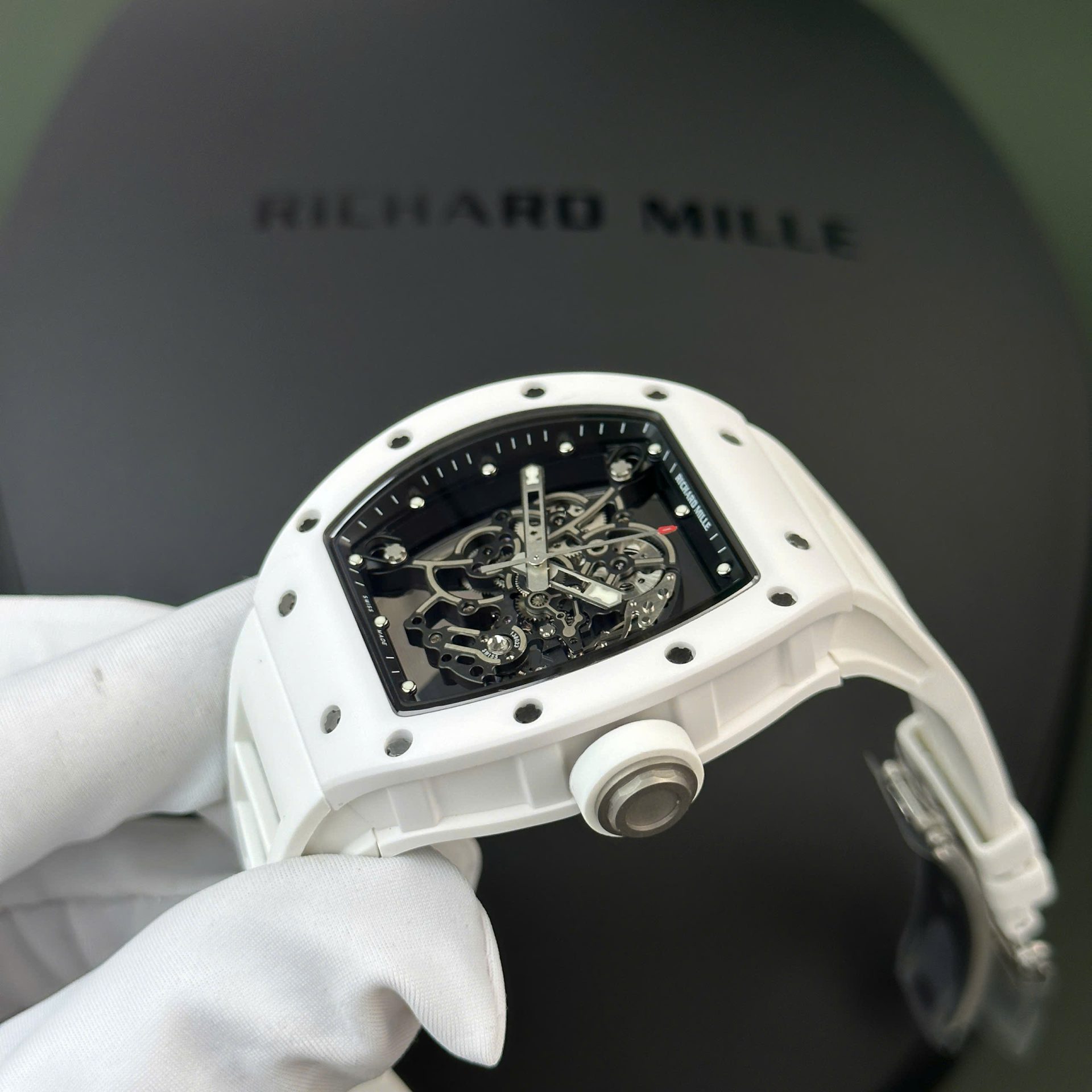 Richard Mille RM055 Bubba Watson Best Replica Watch White Ceramic BBR Factory 42,7 49,7 - Top club