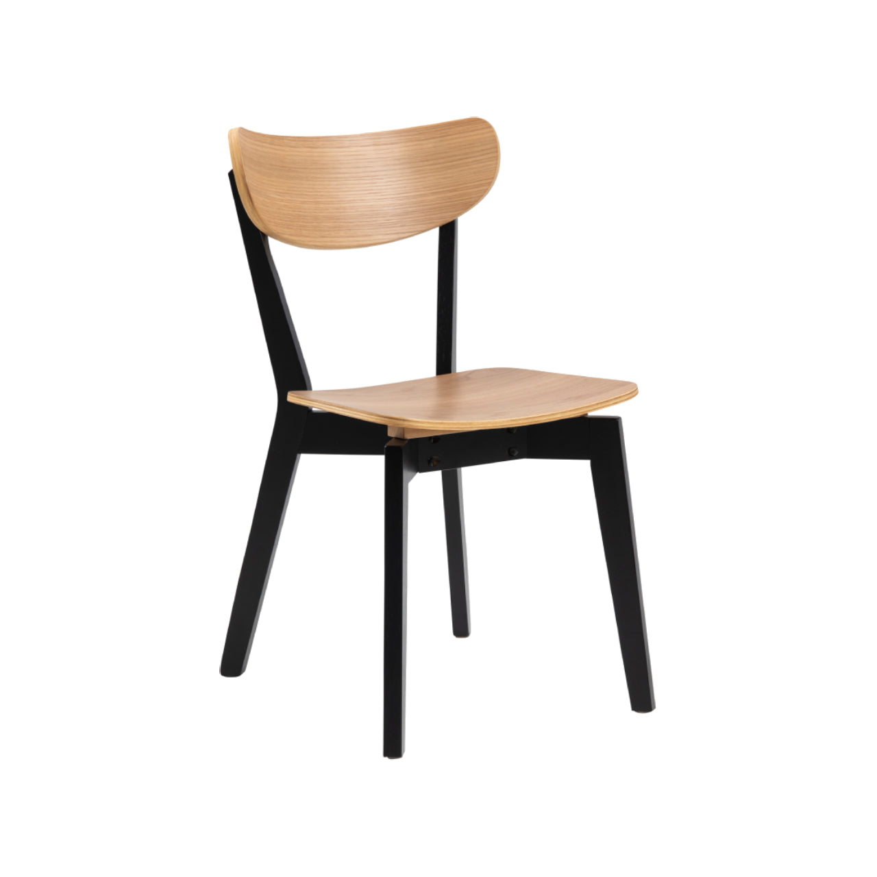 Blokker basic Crow Eetkamerstoel - Zwart/eiken