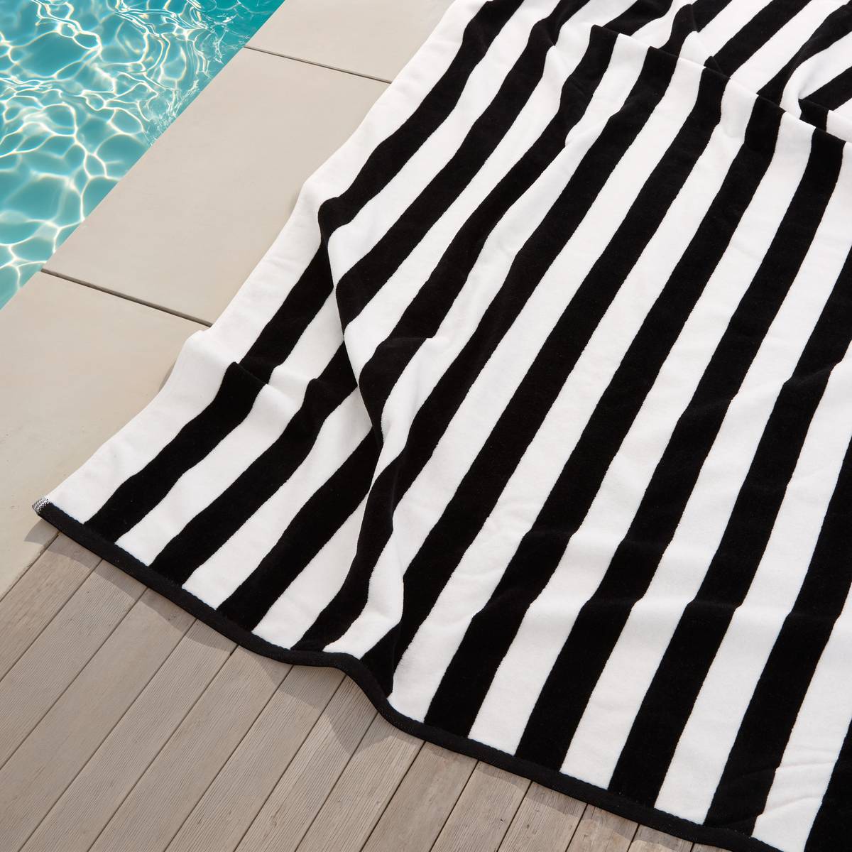 Towel "The Palm Resort" Black & White, 400 g/m2, 180x90 cm