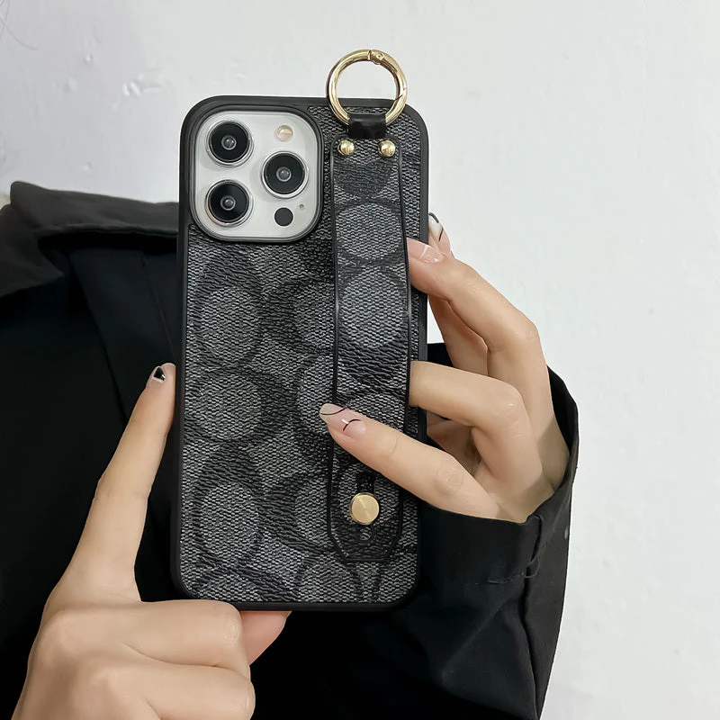 Coach iPhone Case With Holder Black-SW240330 - Wholesale & Influencer