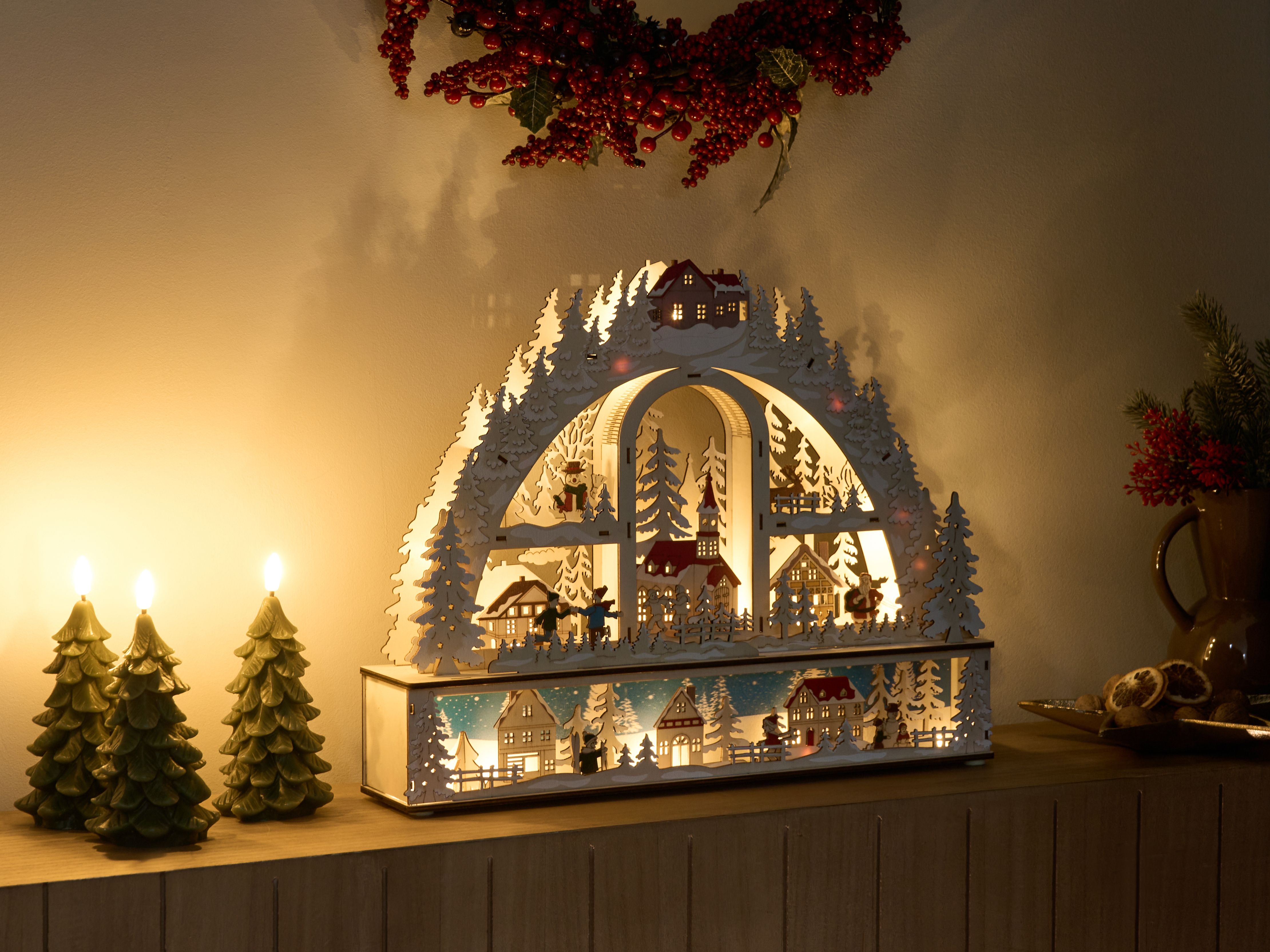 Christmas Decoration LED NORSJO 36 cm Light Brown
