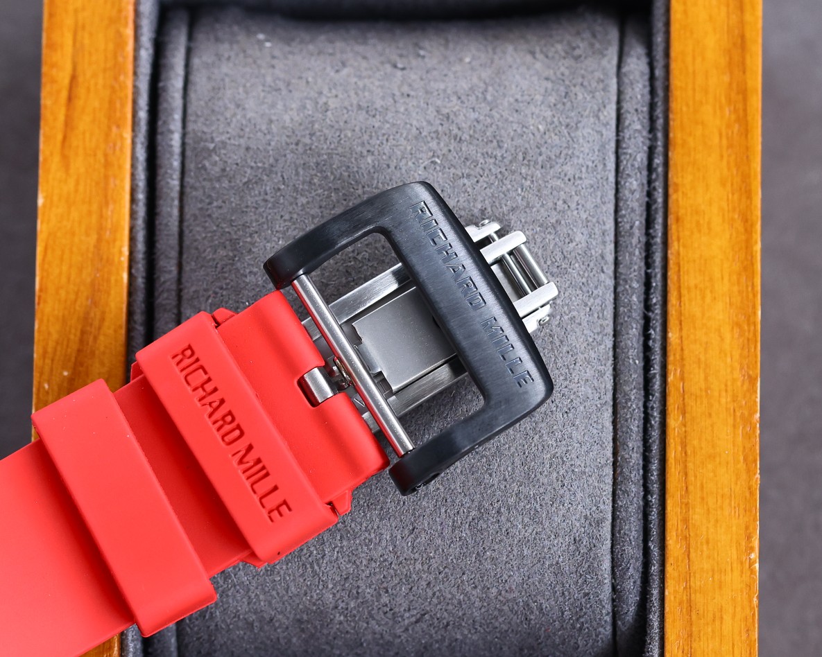 Best Richard Mille RM 50-03 Mclaren Replica Red Strap Watch For Men �C Red Carbon Skeleton Dial with Swiss Movement - Top club