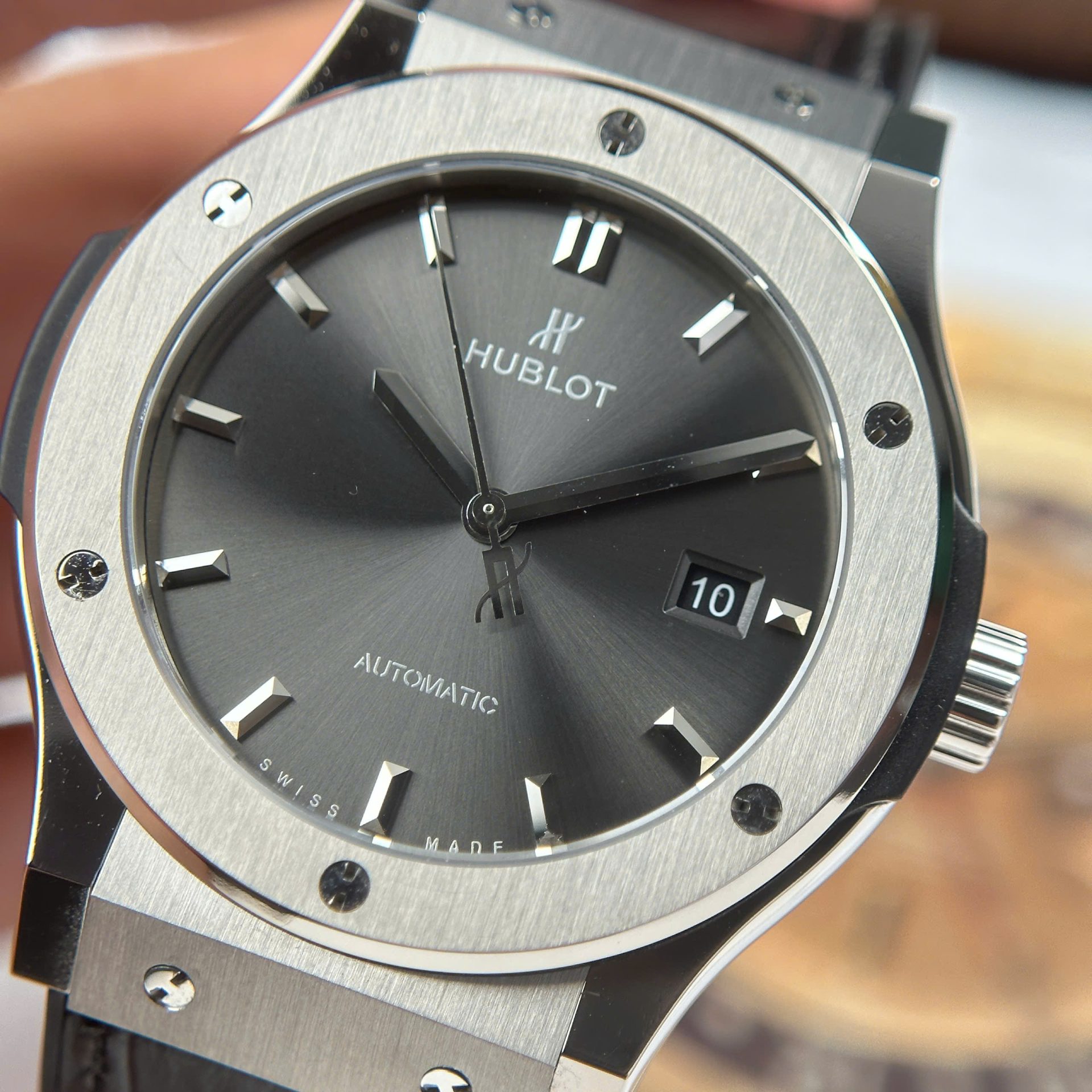 Hublot Classic Fusion Titanium Copies Watches Gray Dial Weight 84 Grams Super Light JJZ Factory 42mm - Top club