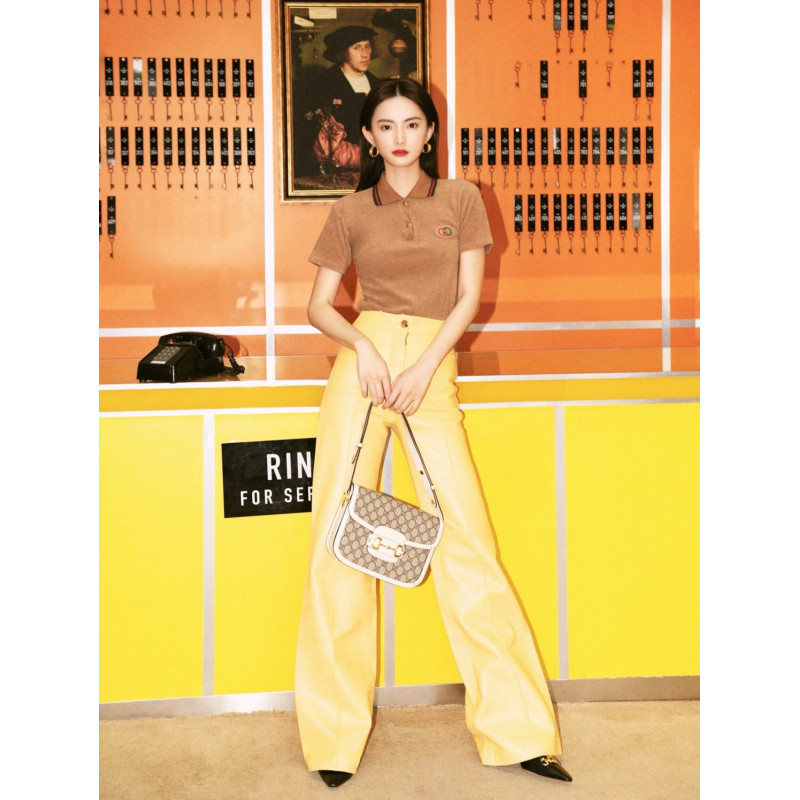 Replica Gucci 1955 Horsebit Gg Supreme Shoulder Bag 6022041:1High-quality replica