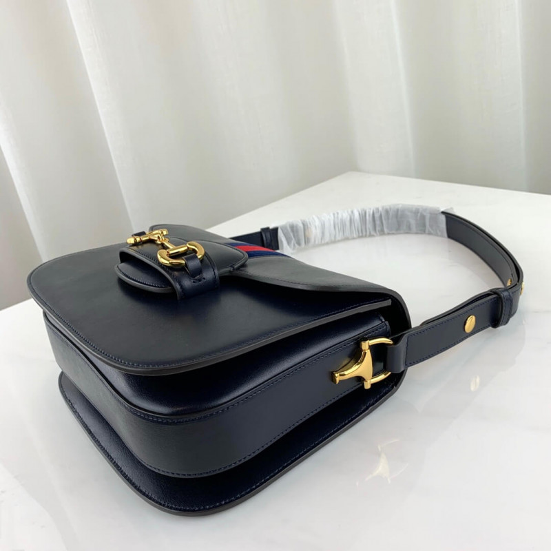 Replica Gucci 1955 Horsebit Shoulder Bag 602204 Blue1:1High-quality replica