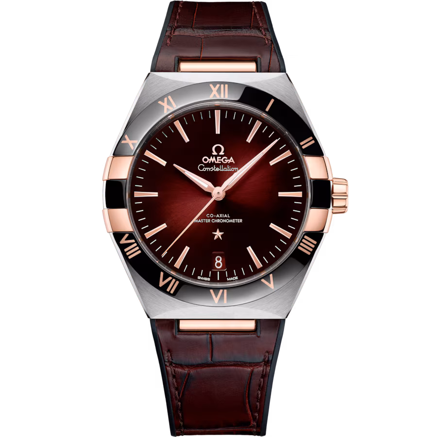 Constellation 41 mm, steel ? Sedna? gold on leather strap(1:1 replica) - Top club