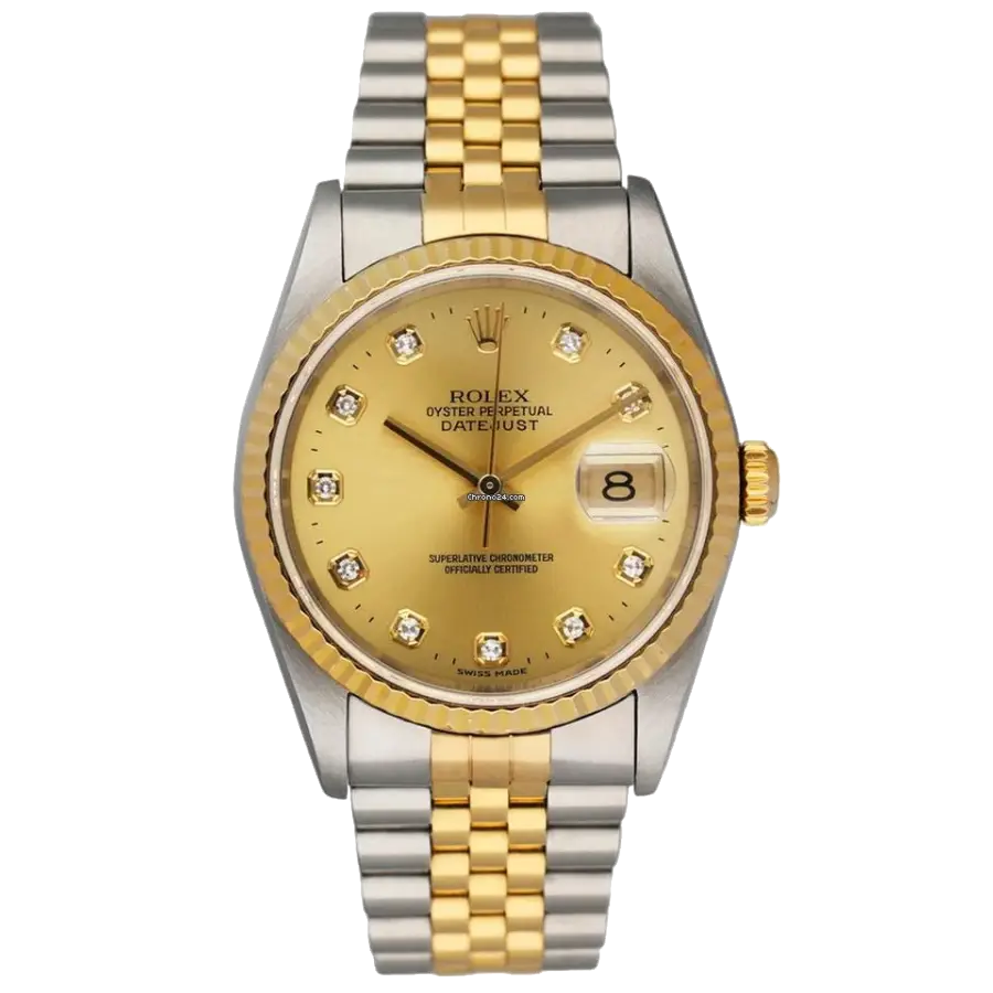 Rolex Day-Date 128238 Yellow Gold With Diamond Dial Replica - Elite Watch Atelier