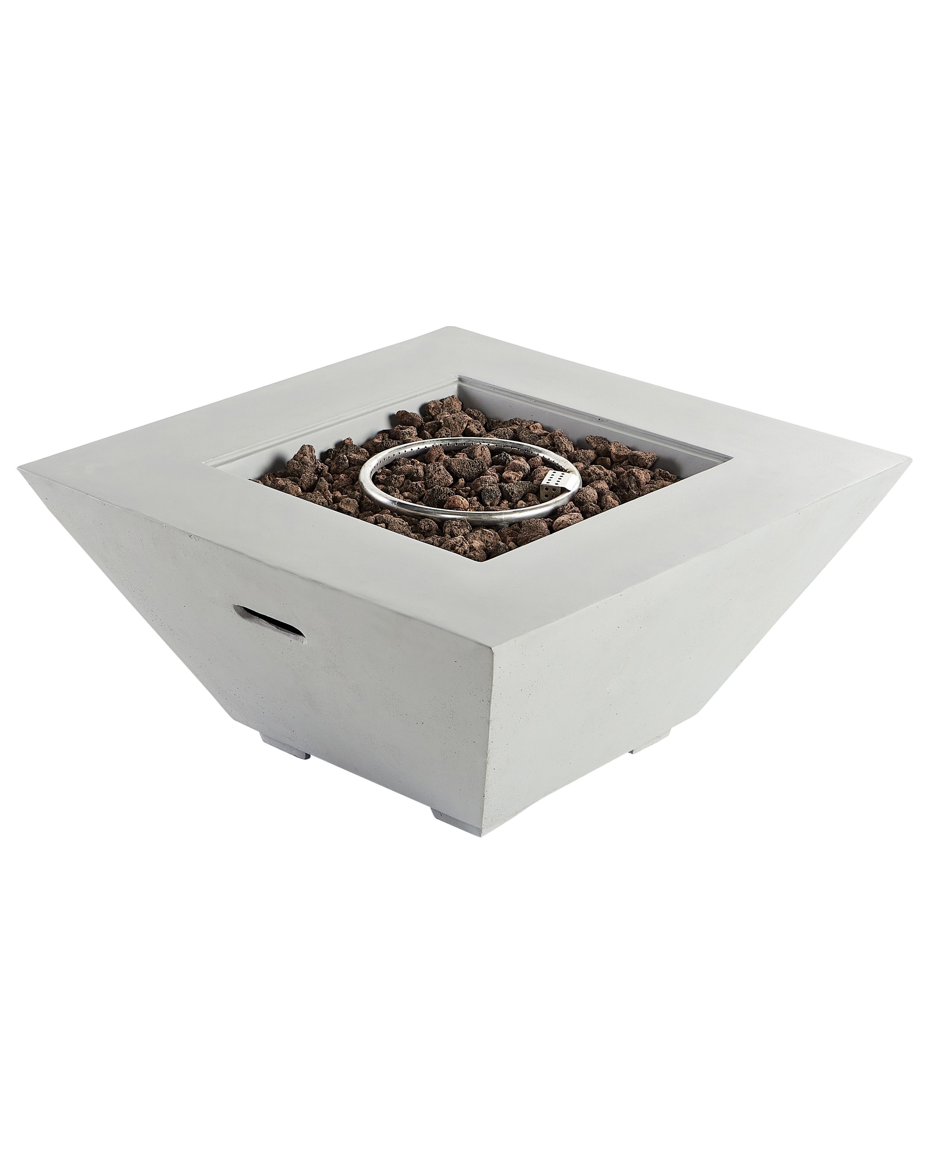 Gas Fire Pit KATMAI Concrete Light Grey