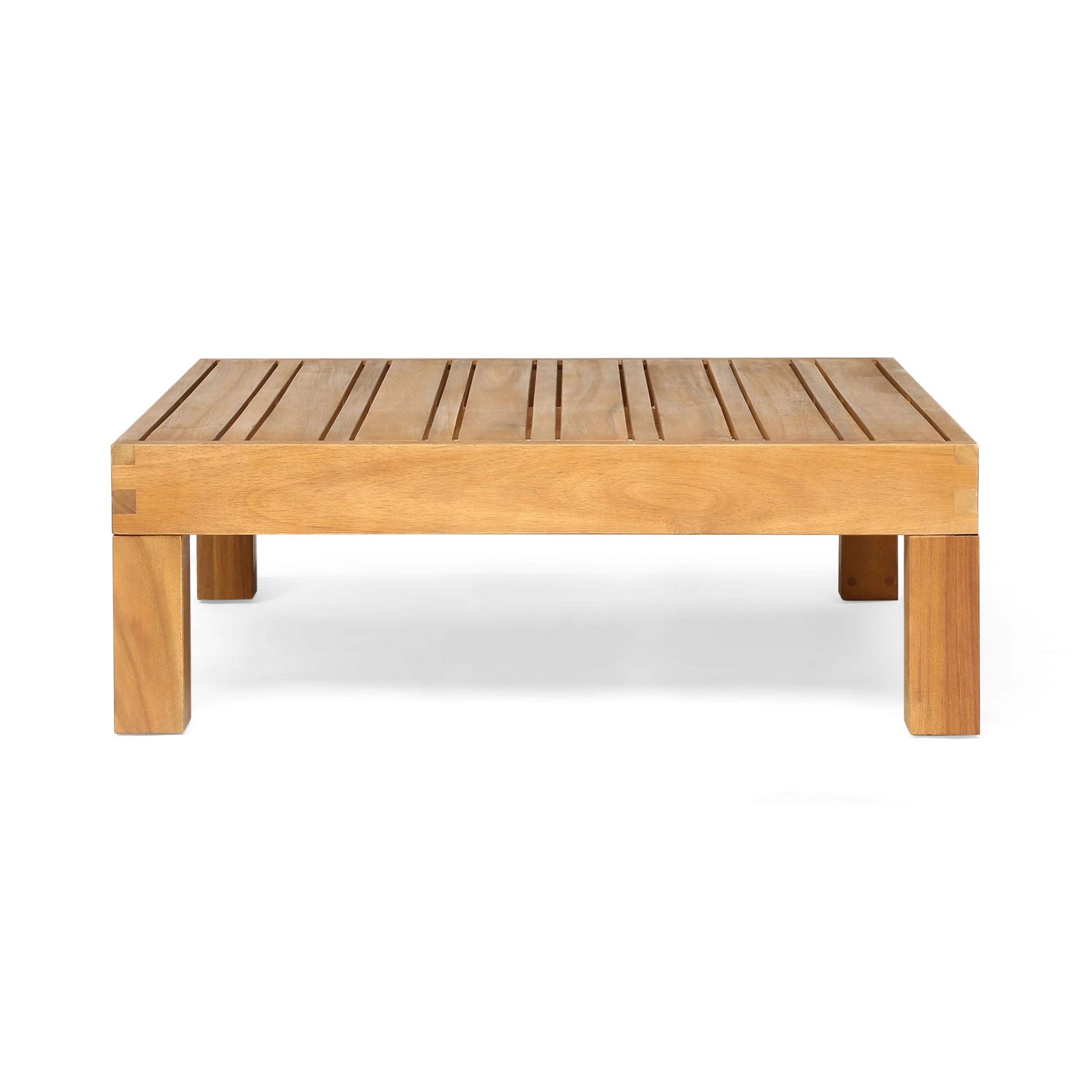 Kaena Acacia Wood Outdoor Coffee Table, Teak - Image 15
