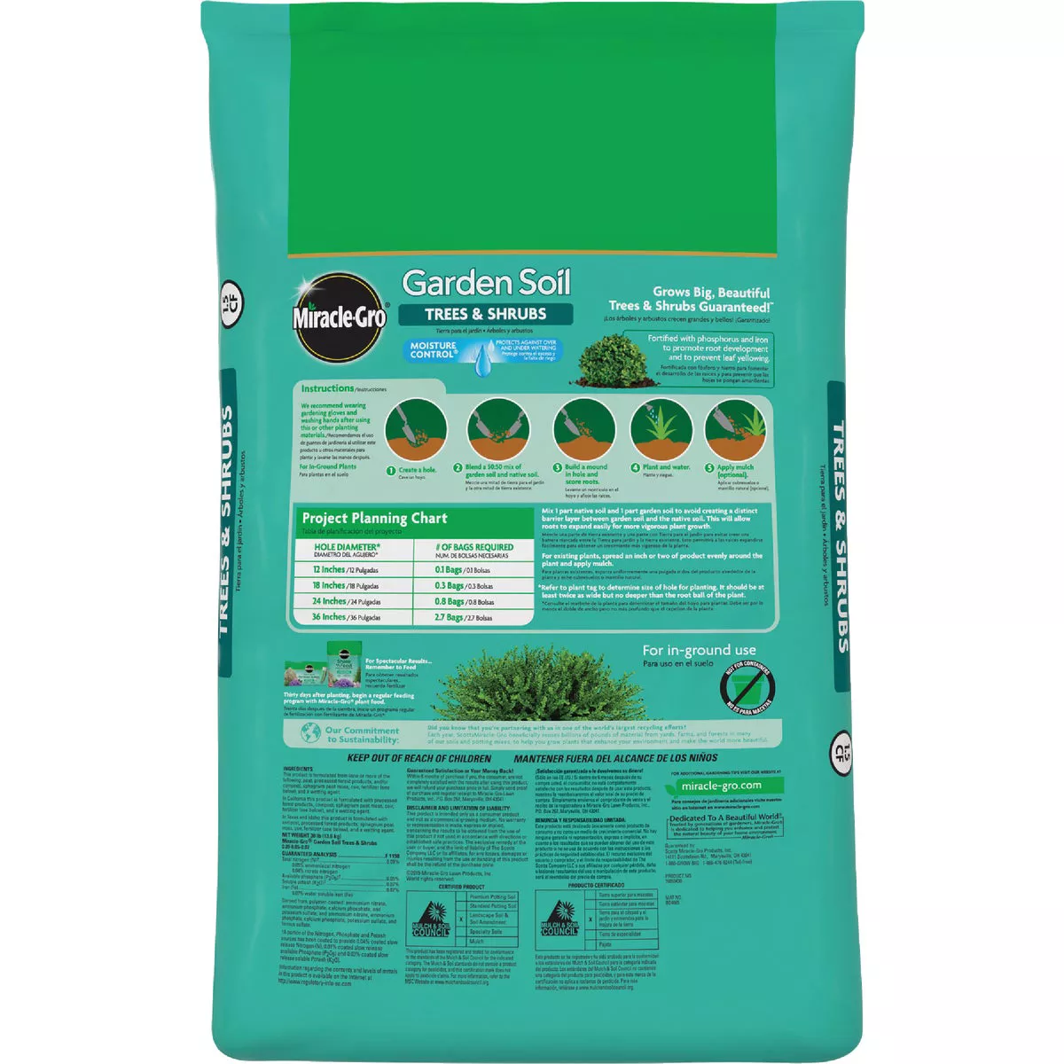 Miracle-Gro 1.5 Cu. Ft. Trees & Shrubs Garden Soil