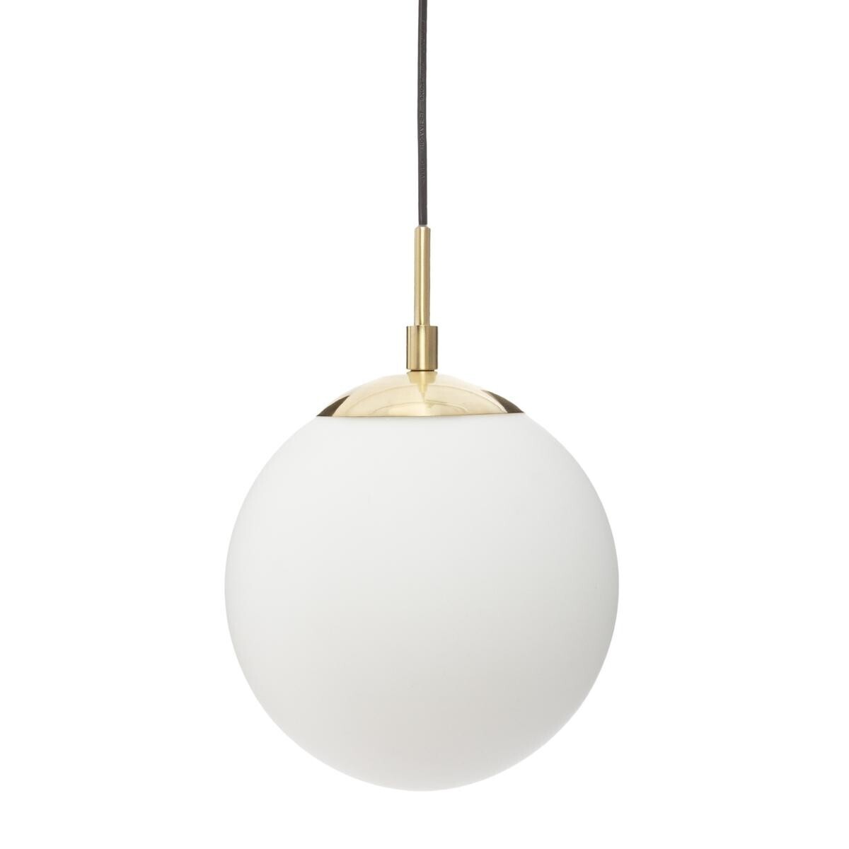 Suspension lamp ball "Dris" Gilt metal, D.20 cm