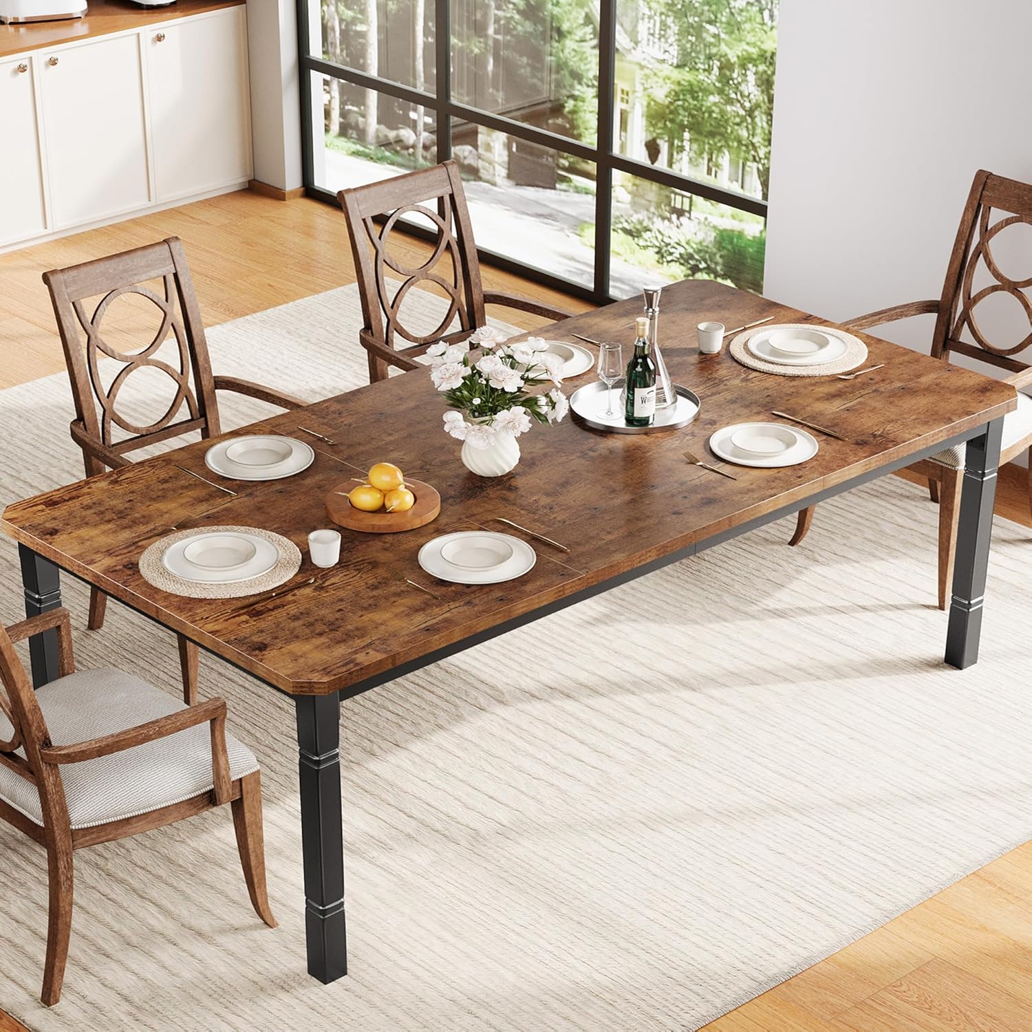 Garvee Large Dining Table for 6-8 People, 71