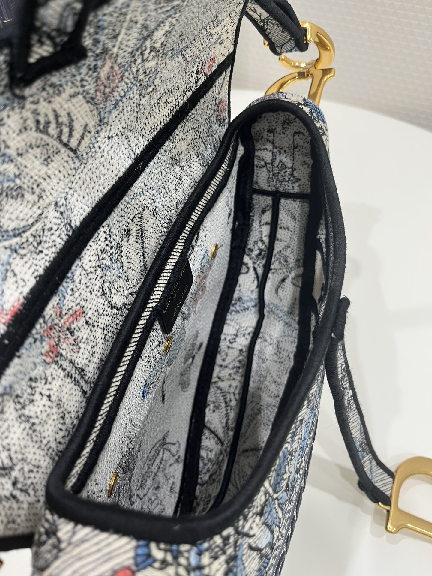 Saddle Bag Denim Multicolor For Women 10in/25.5 cm M0446CRZI_M49E1:1High-quality replica