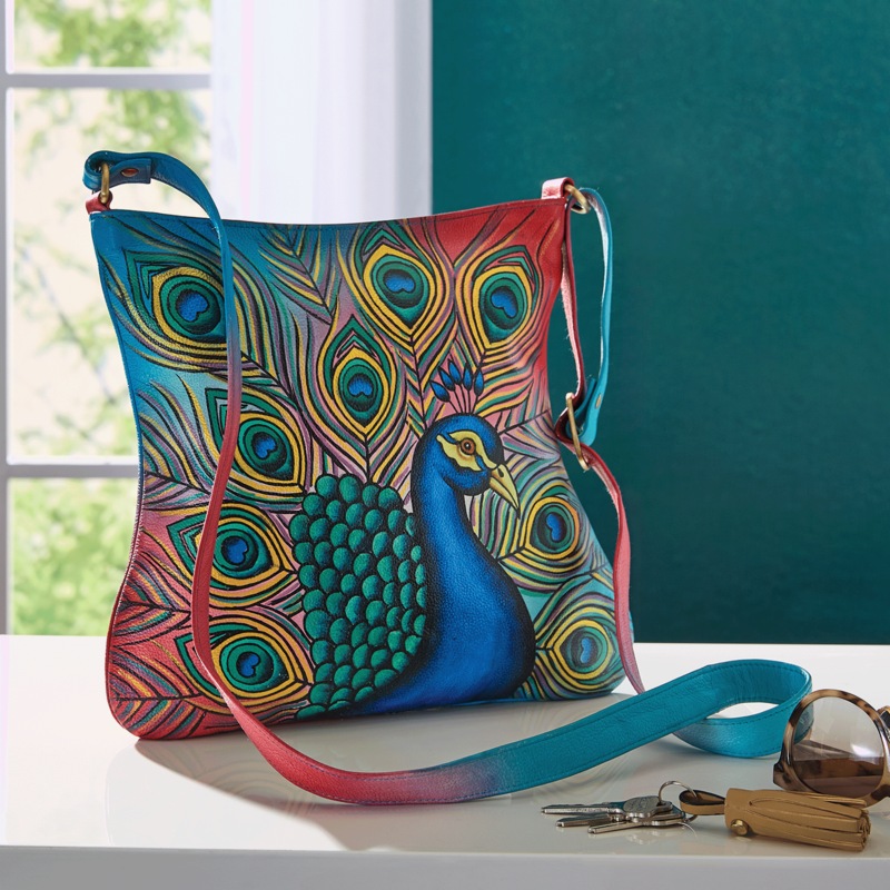 Painted Peacock Bag - MIDNIGHT VELVET CATALOG