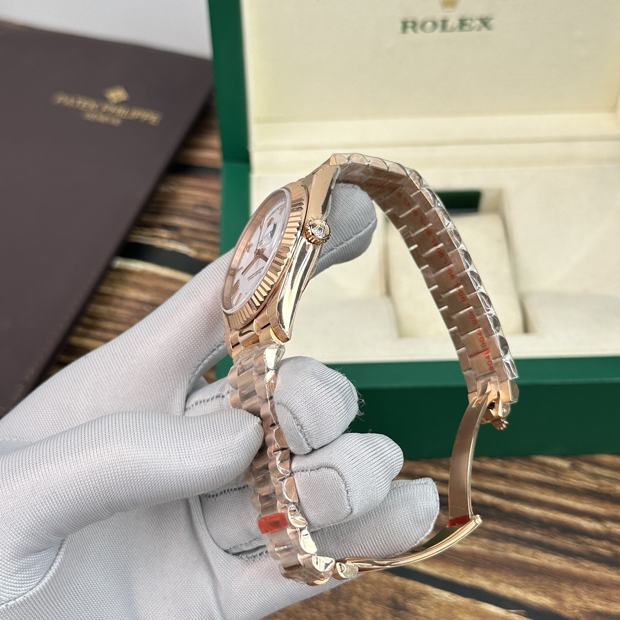 Rolex Replica 1:1 Watch Day-Date Rose Gold White Dial EW Factory 40mm - Elite Watch Atelier
