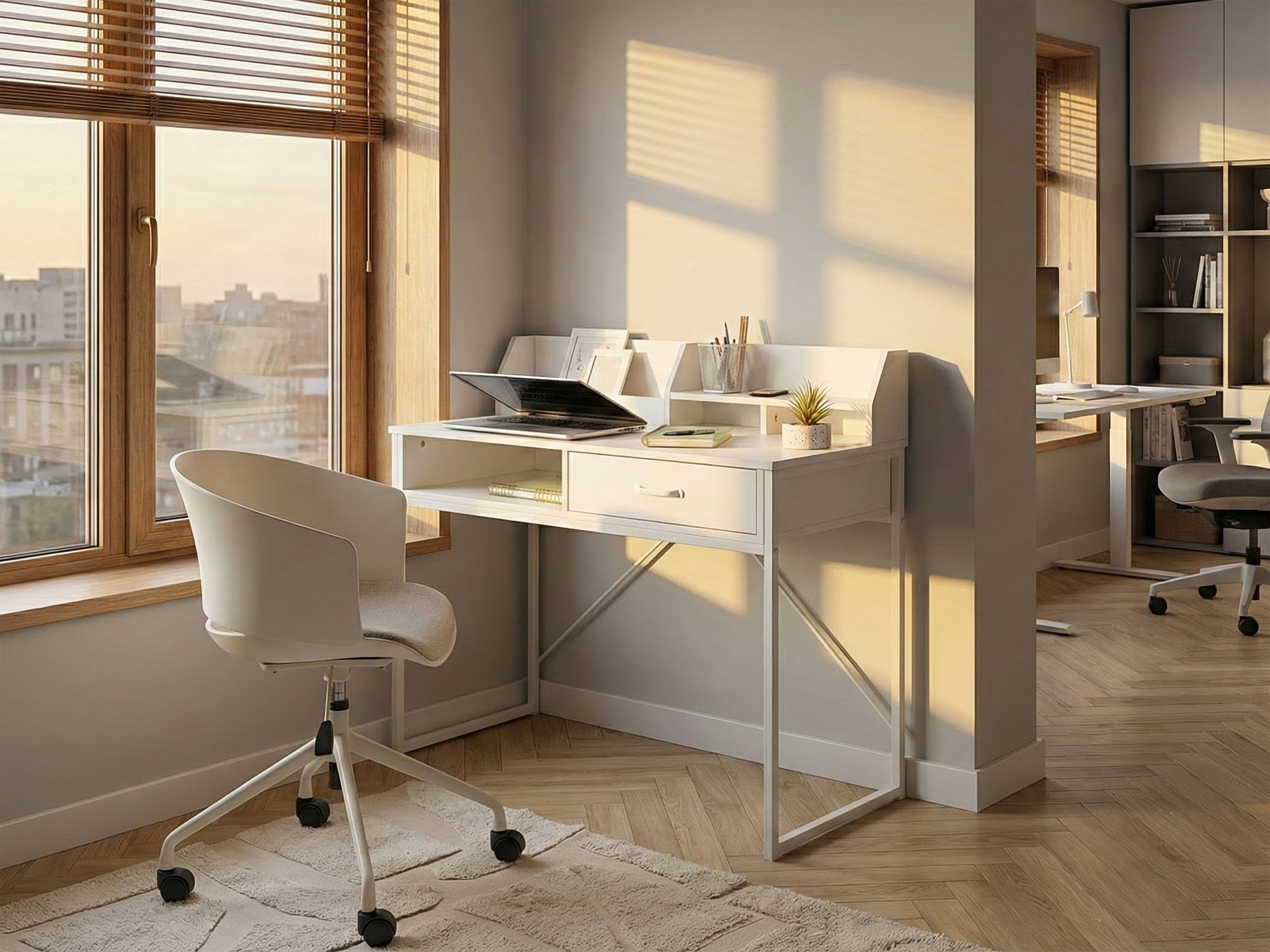 Home Office Desk ZYRA White 110 cm 50 cm