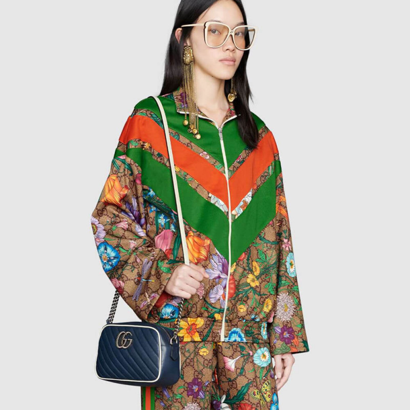 Replica Gucci Gg Marmont Small Shoulder Bag 447632 Blue1:1High-quality replica