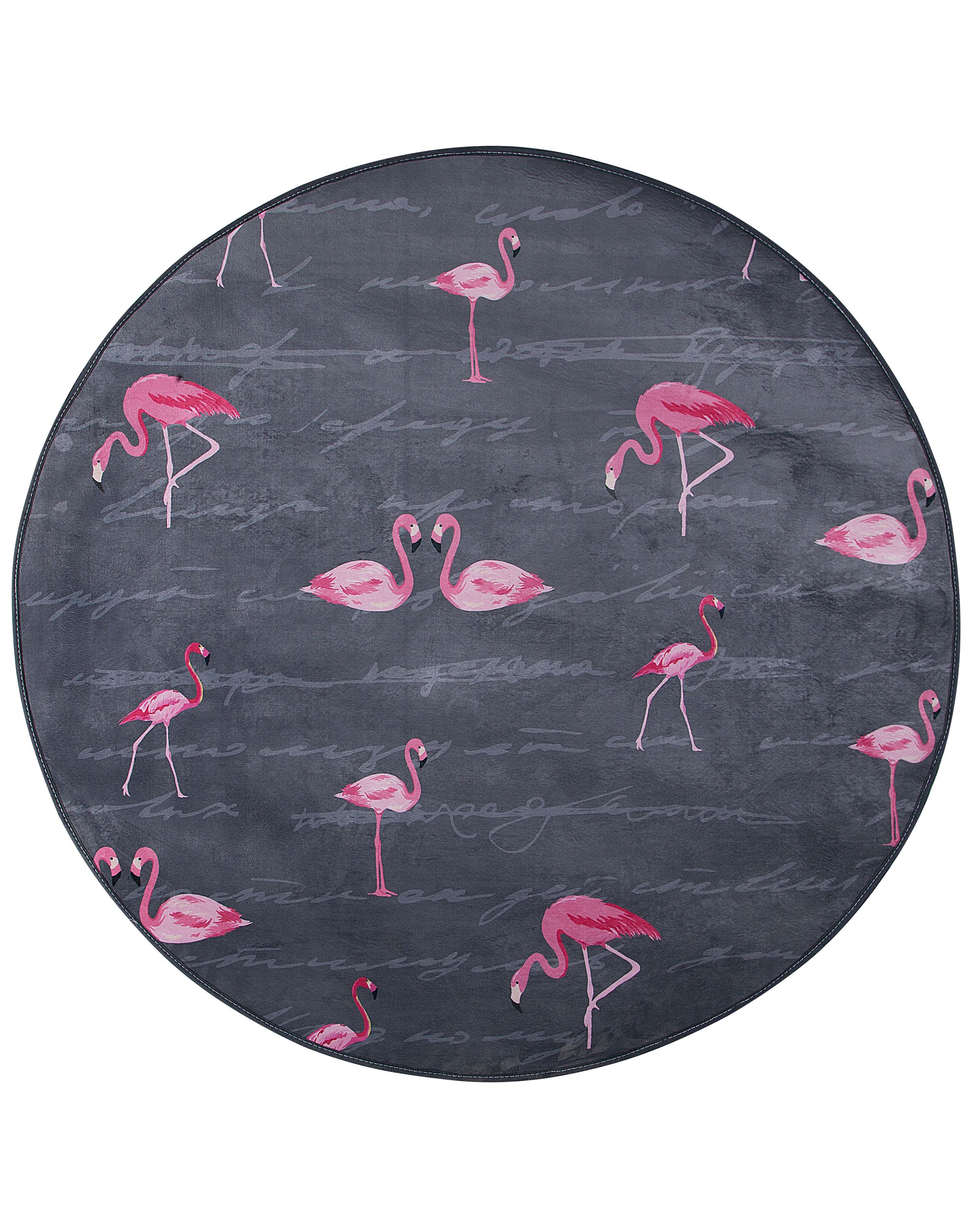 Rug KERTE Dark Grey ø 120 cm