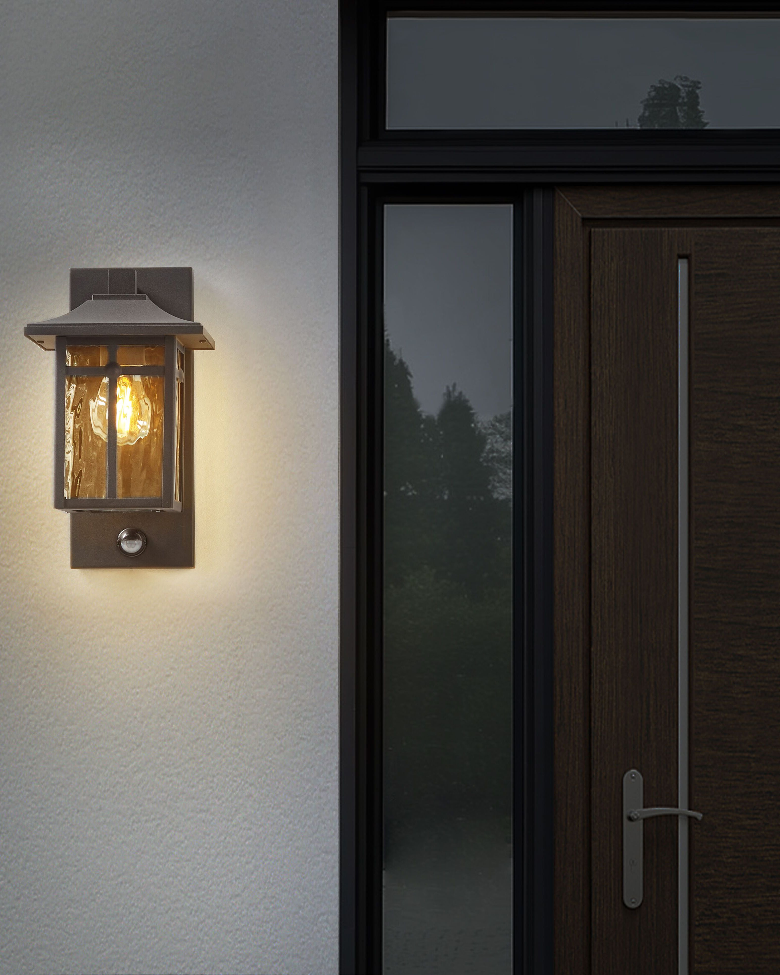 Outdoor Wall Light TEVIOT with Motion Sensor Black