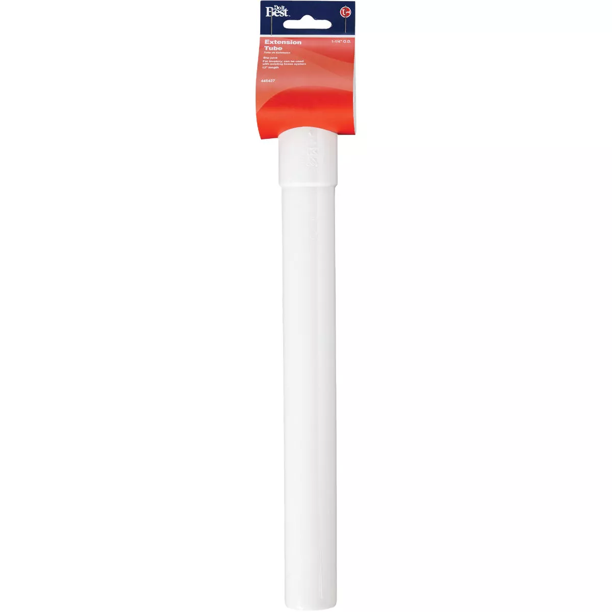 Do it Best 1-1/4 In. x 12 In. White Plastic Extension Tube